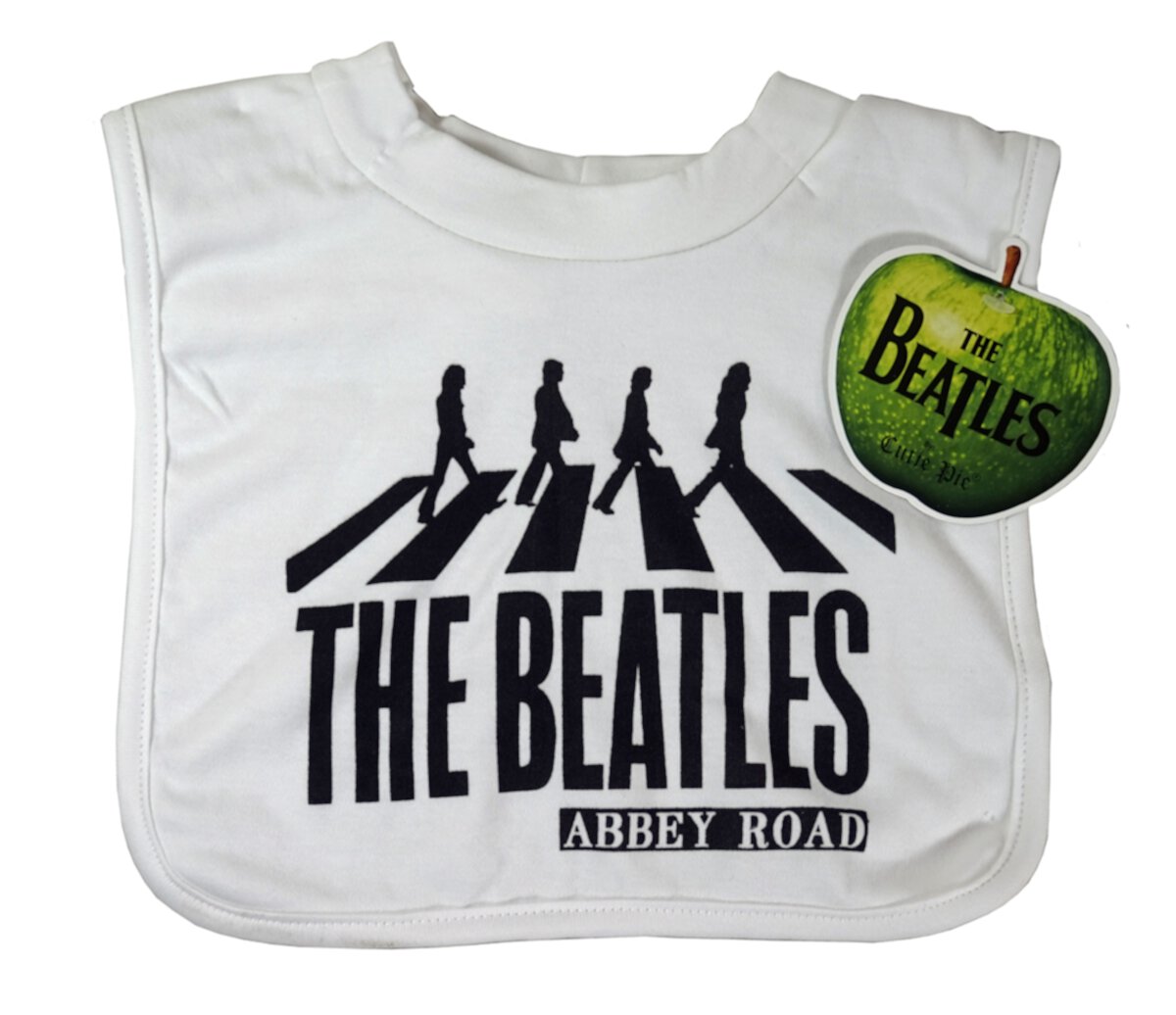 The Beatles Baby Bib ABBEY ROAD - WHITE Cutie Pie