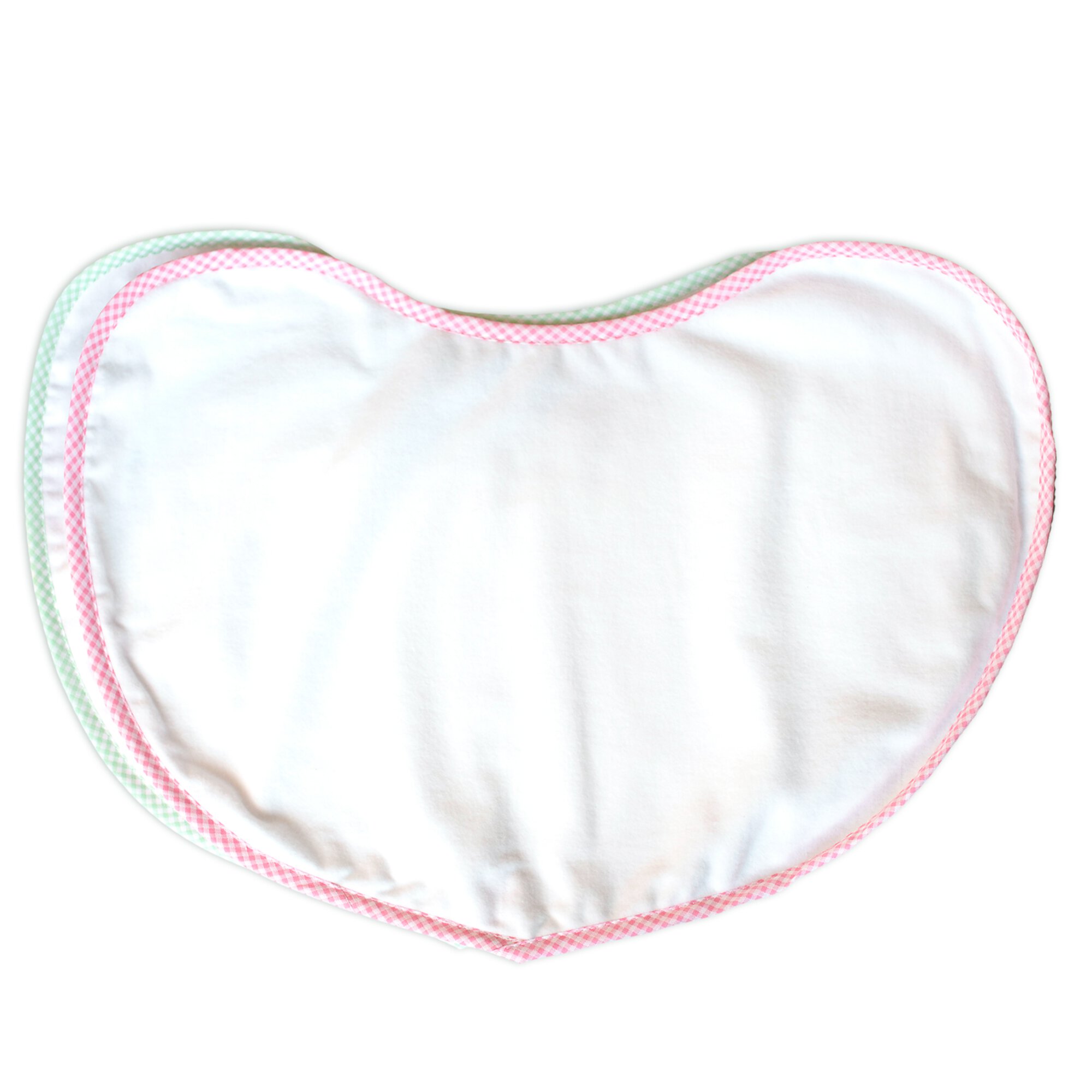 NuAngel Large Contoured Burp Pads - Pink/Green Trim- 2 count NuAngel