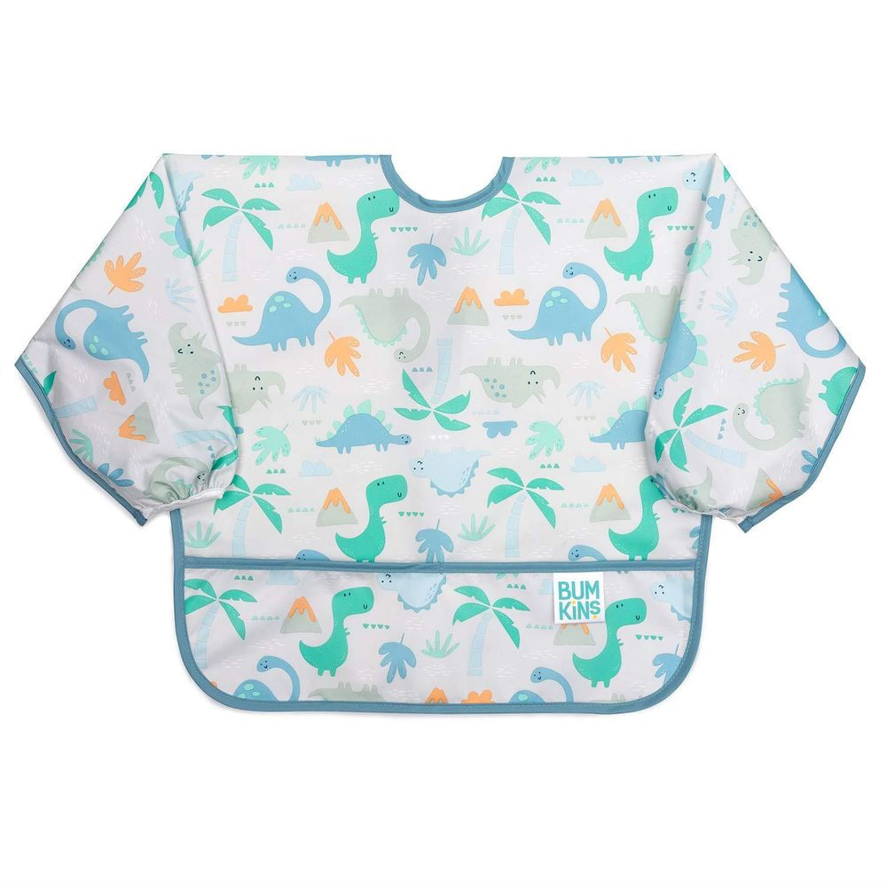 Bumkins Baby Sleeved Bib: Dinosaurs Bumkins