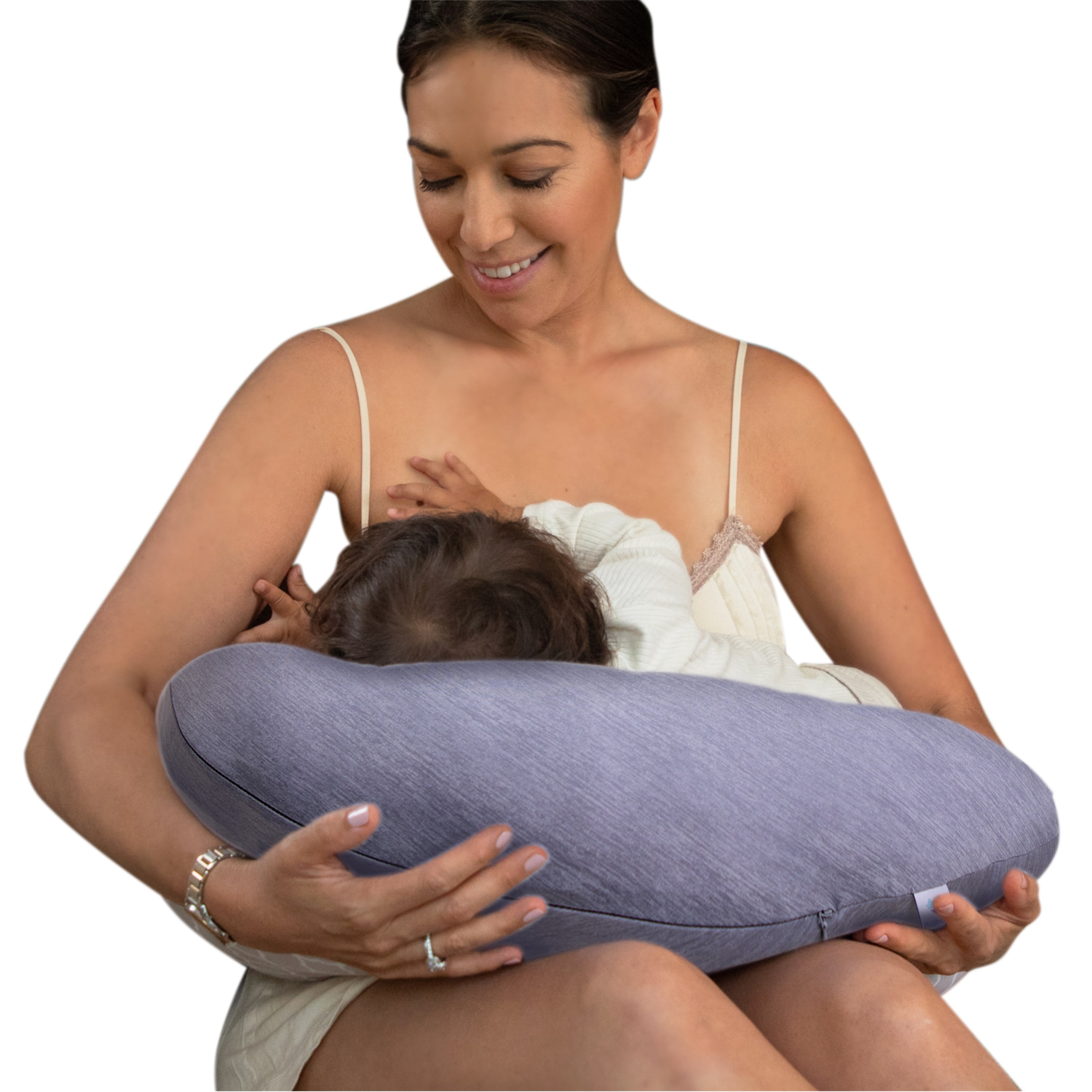 Pharmedoc Nursing Pillow and Positioner, Breastfeeding and Bottlefeeding Pillow, Removable and Washable Cover, Soft and Breathable Fabric, Baby Shower Gifts - Mocha PharMeDoc