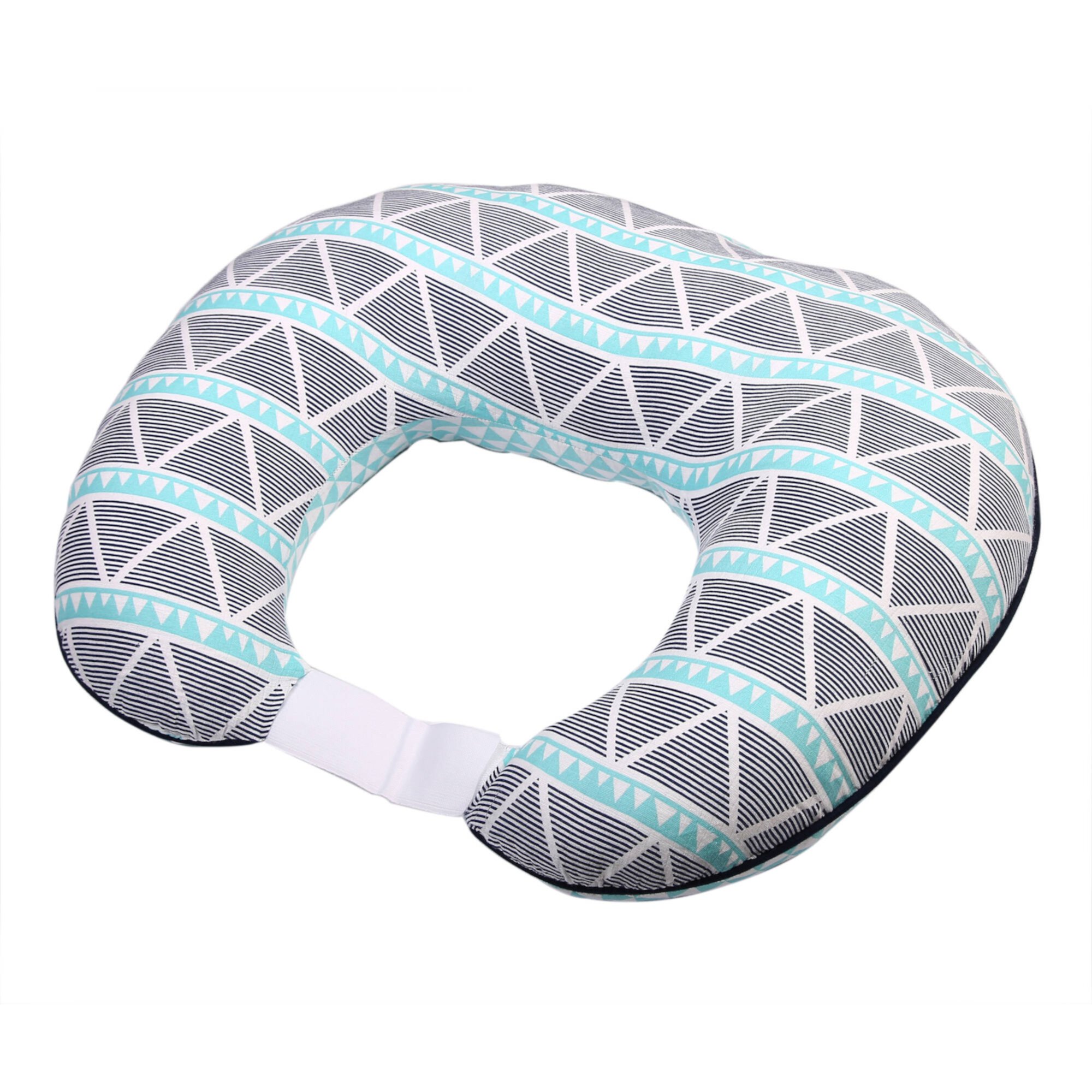 Bacati Liam Aztec Aqua/Navy Large Triangles Muslin Nursing Pillow Cover fits perfectly only Bacati Bacati