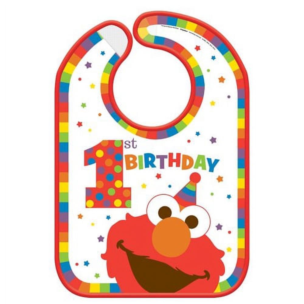 Фартук из винила Elmo Turns One для младенцев, 36,8 см x 25,4 см, с персонажами из Улицы Сезам Sesame Street