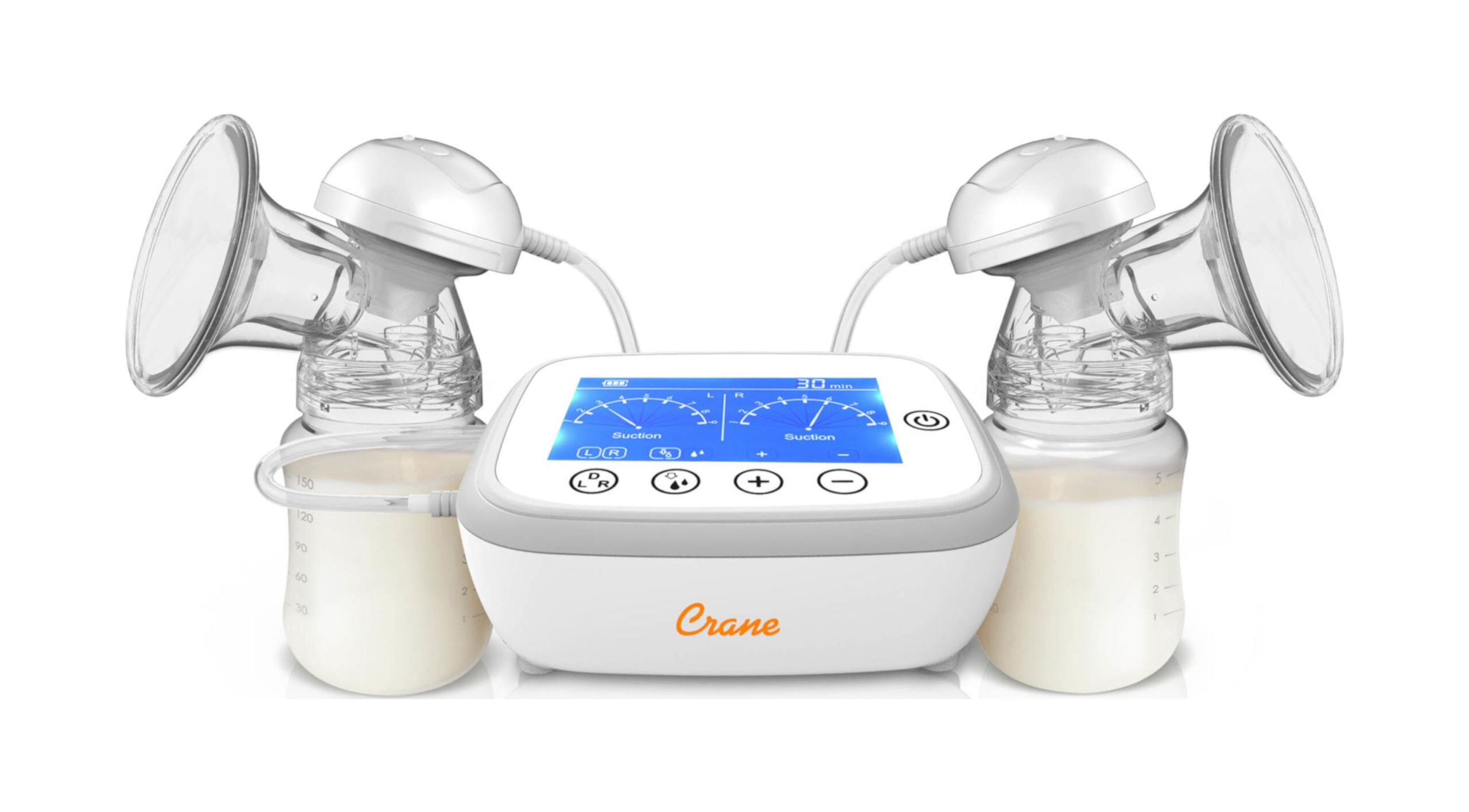 Crane USA Deluxe Double Electric Cordless Breast Pump, Portable, Closed System, Overflow Protection Crane - USA