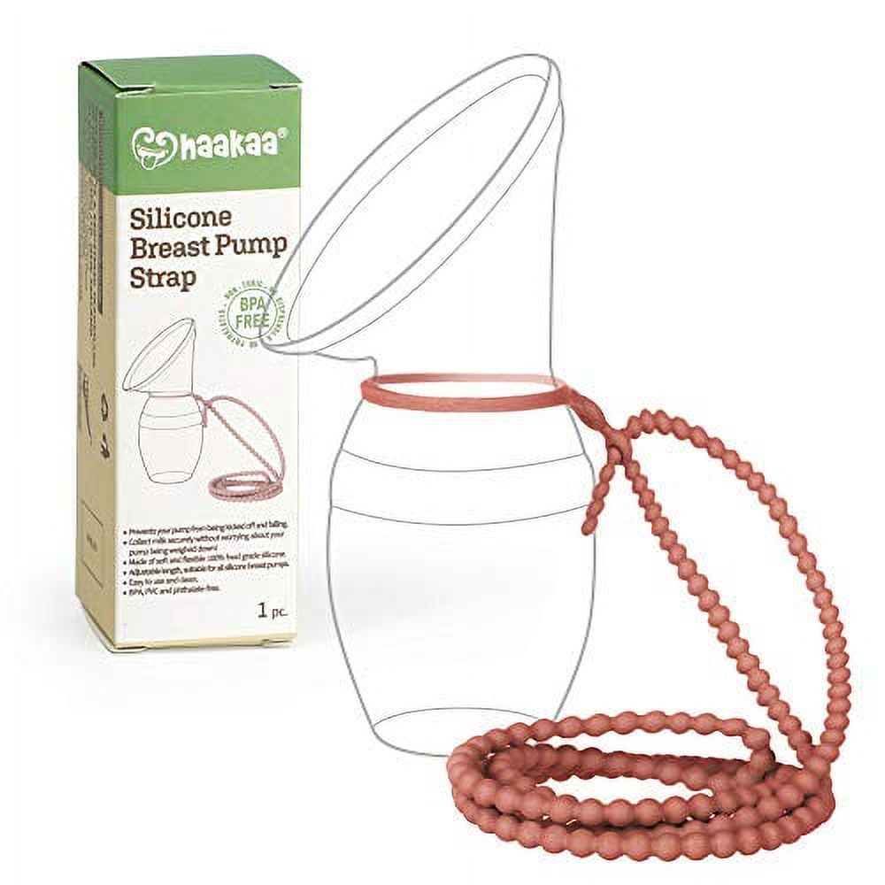 Haakaa Silicone Strap Suitable for Gen.1/2/3 Haakaa Manual Breast Pump Prevent Breast Pump from Falling Off During Use (Rust Color) -1pc Haakaa