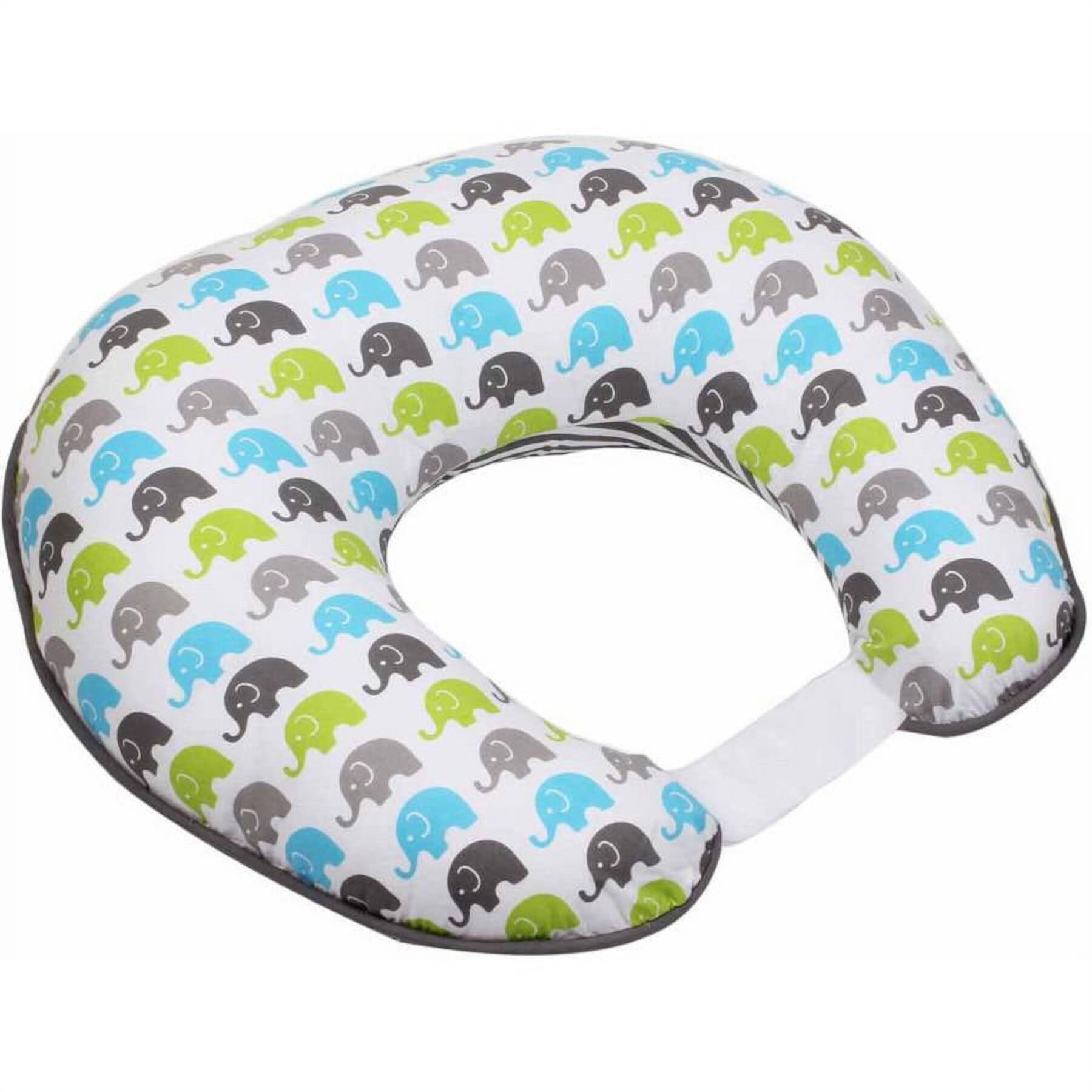 Bacati Elephants Aqua/Lime/Grey Nursing Pillow Cover Bacati