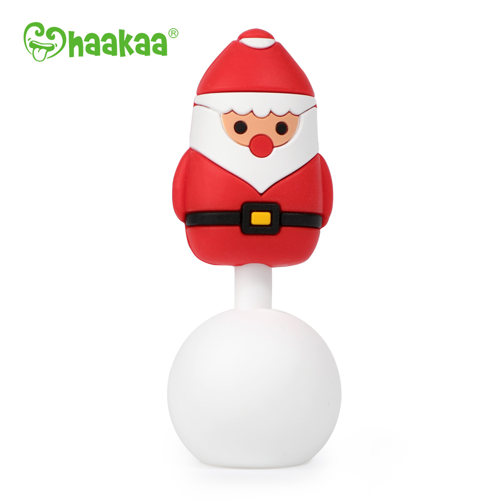 Haakaa Winter Holiday Silicone Breast Pump Stopper (Limited Edition) - Santa Claus Haakaa