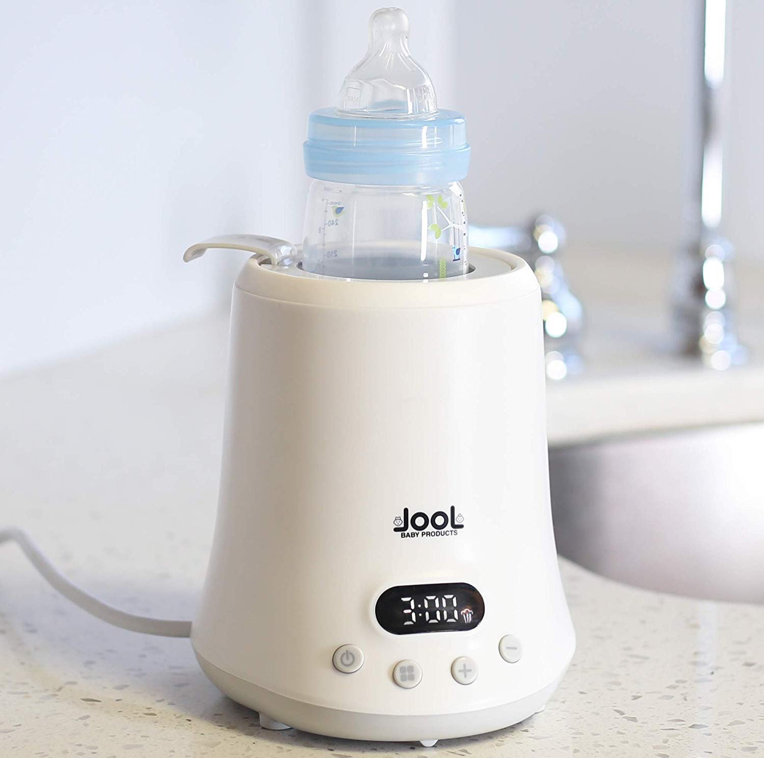 Baby Bottle Warmer - Quick Heating & Keep Warm Mode, Digital Display, Time Chart on Warmer, Heats Milk, Breast Milk, Formula, Juice - Jool Baby Jool Baby