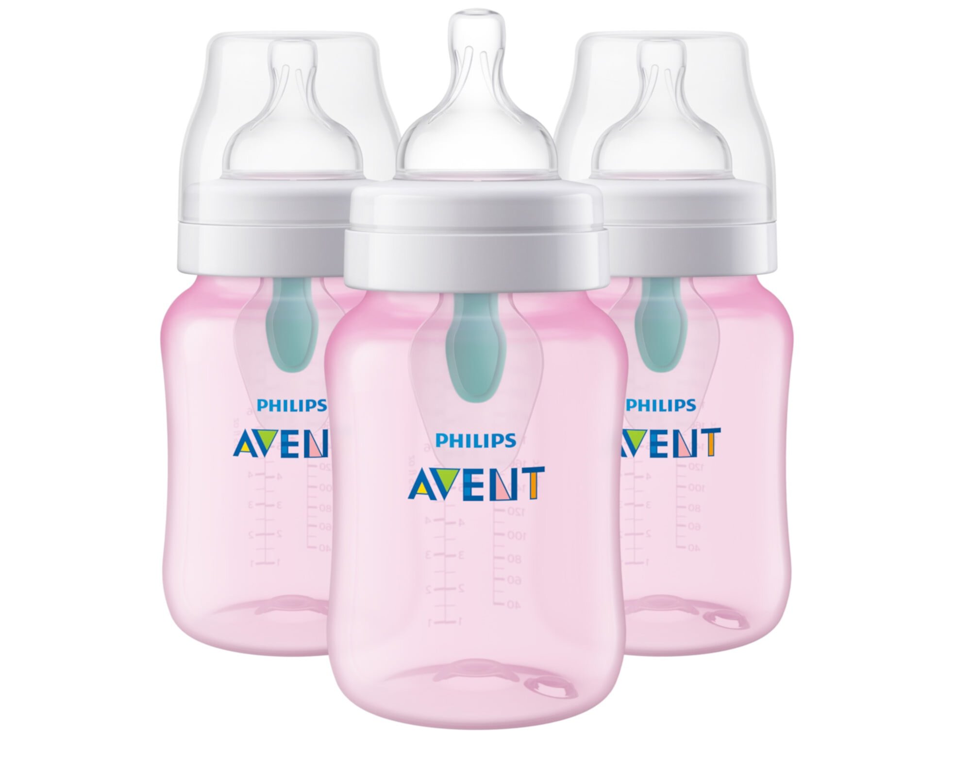 Philips Avent Anti-colic Baby Bottle with AirFree Vent with Seal Design, 9oz, 3pk, SCF408/34 Philips Avent