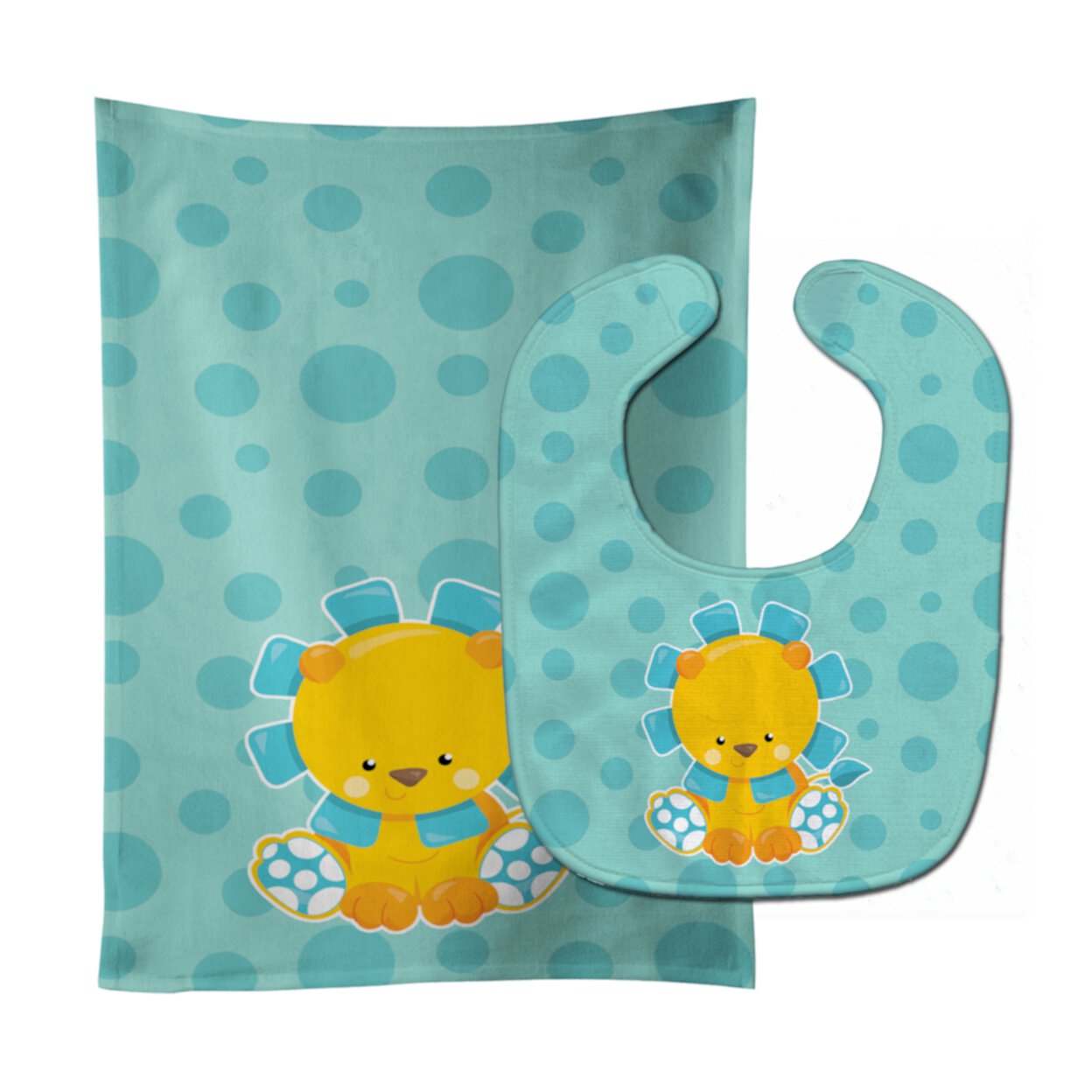 Boy Lion Baby Bib and Burp Cloth Caroline's Treasures