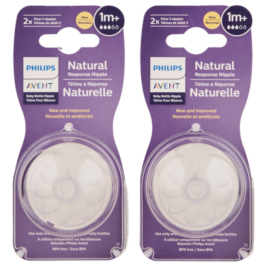 Philips Avent Natural Response Nipple Flow 3 1M+ 4 Ct Philips Avent