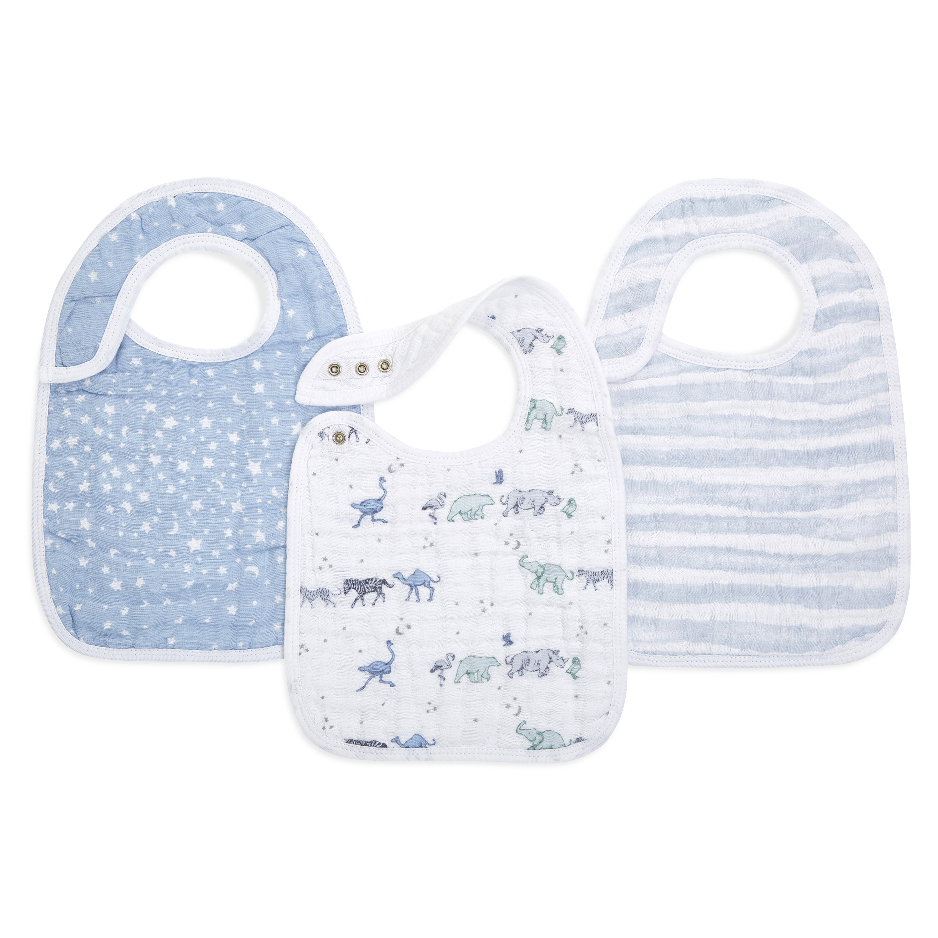 aden + anais Baby Classic Snap Bib, 3 pack Aden + anais