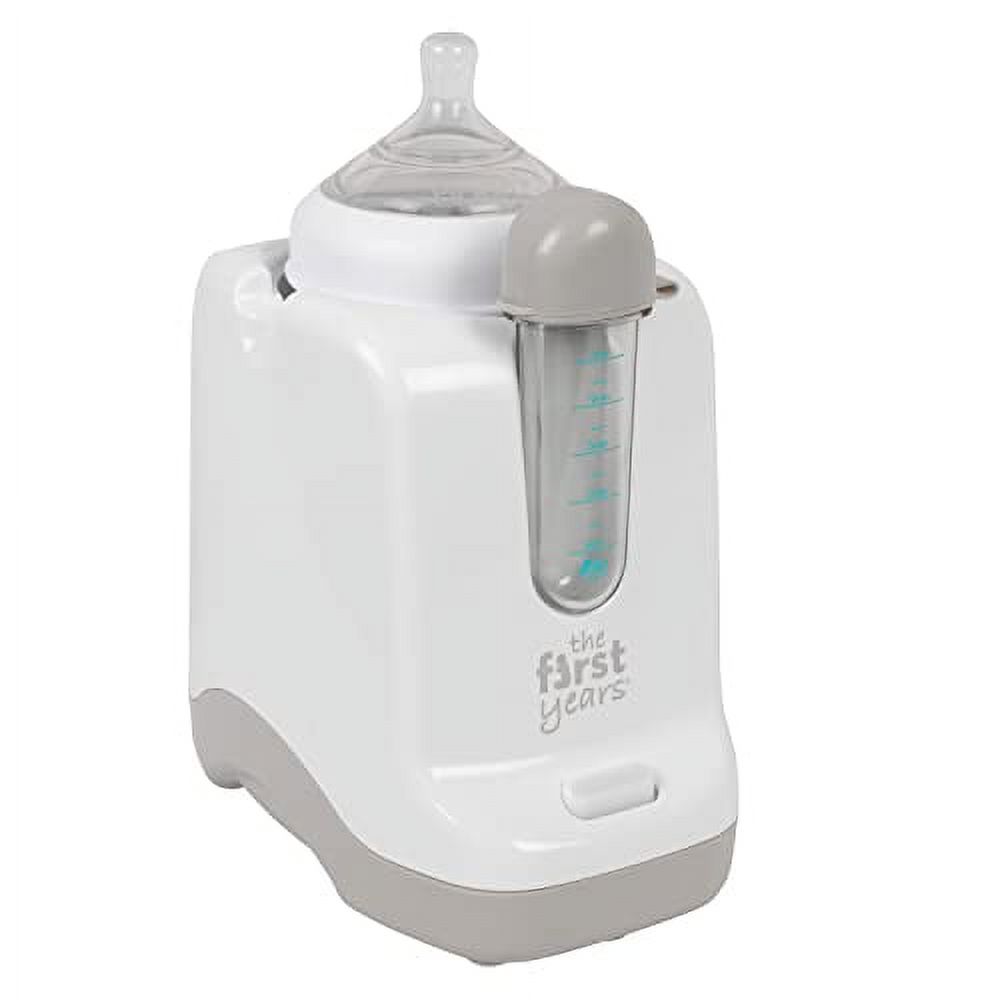 The First Years 2-in-1 Simple Serve Bottle Warmer | Quickly Warm Bottles of Breastmilk or Formula | Sanitize Pacifiers | Compact Design | Holds Wide Narrow and Angled Bottles The First Years