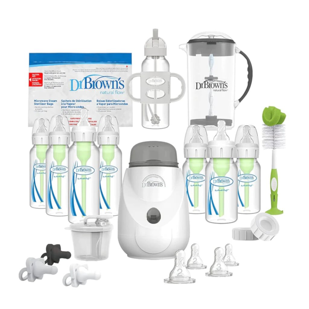 Dr. Brown’s Natural Flow Options+ All-in-One Baby Bottle Gift Set, 38 Piece Dr. Brown's