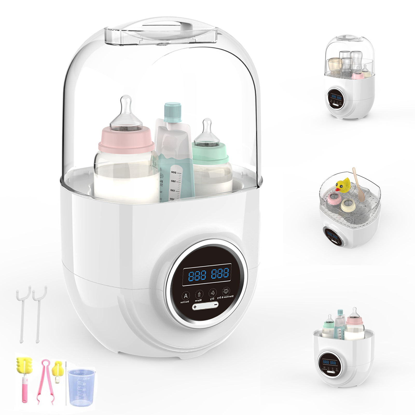 Bottle Sterilizer And Dryer, Anti-Dry Burning System, Electric Steam Sterilization & Other Newborn Essentials – Pacifiers, Breast Pump Parts + Universal Sterilizing For All Bottles Arcwares