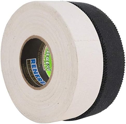 Renfrew Scapa Cloth Hockey Tape 2-Pack, Black & White, 1" x 25m Renfrew