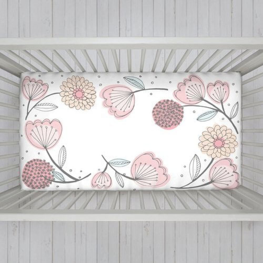 NoJo Photo Op Cotton Crib Sheet - Floral NoJo