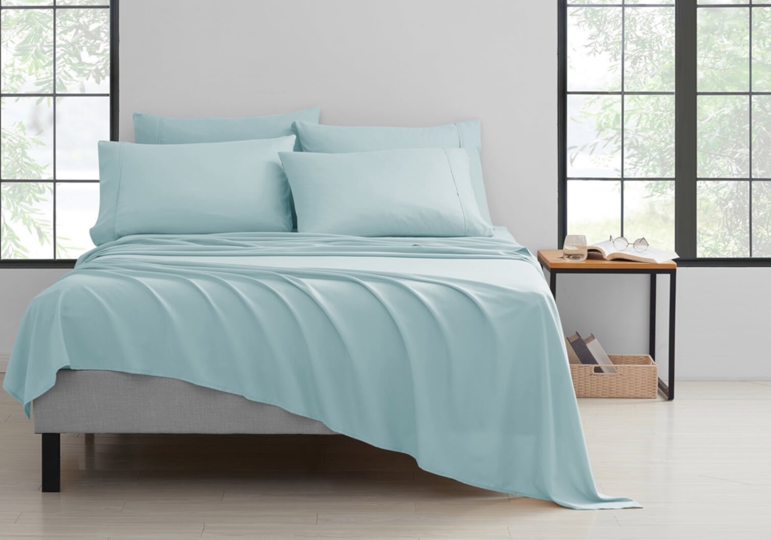 Rayon from Bamboo 6-Piece Luxury Sheet Set - 7 Colors - Aqua - Full Bamboo Comfort