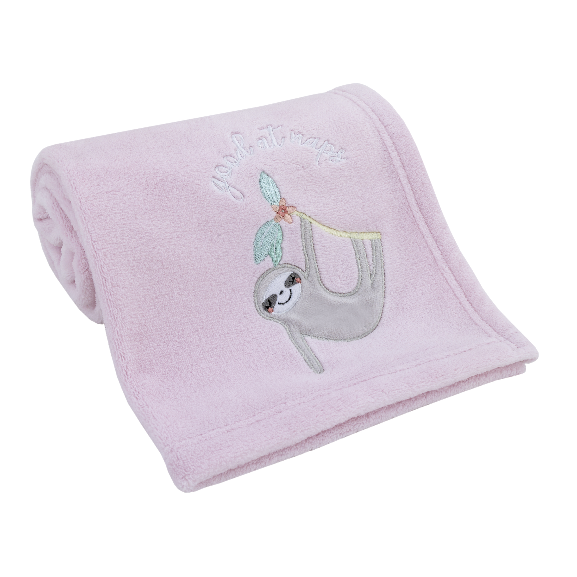 Little Love By Nojo Tropical Garden Pink Applique Baby Blanket Little Love by NoJo