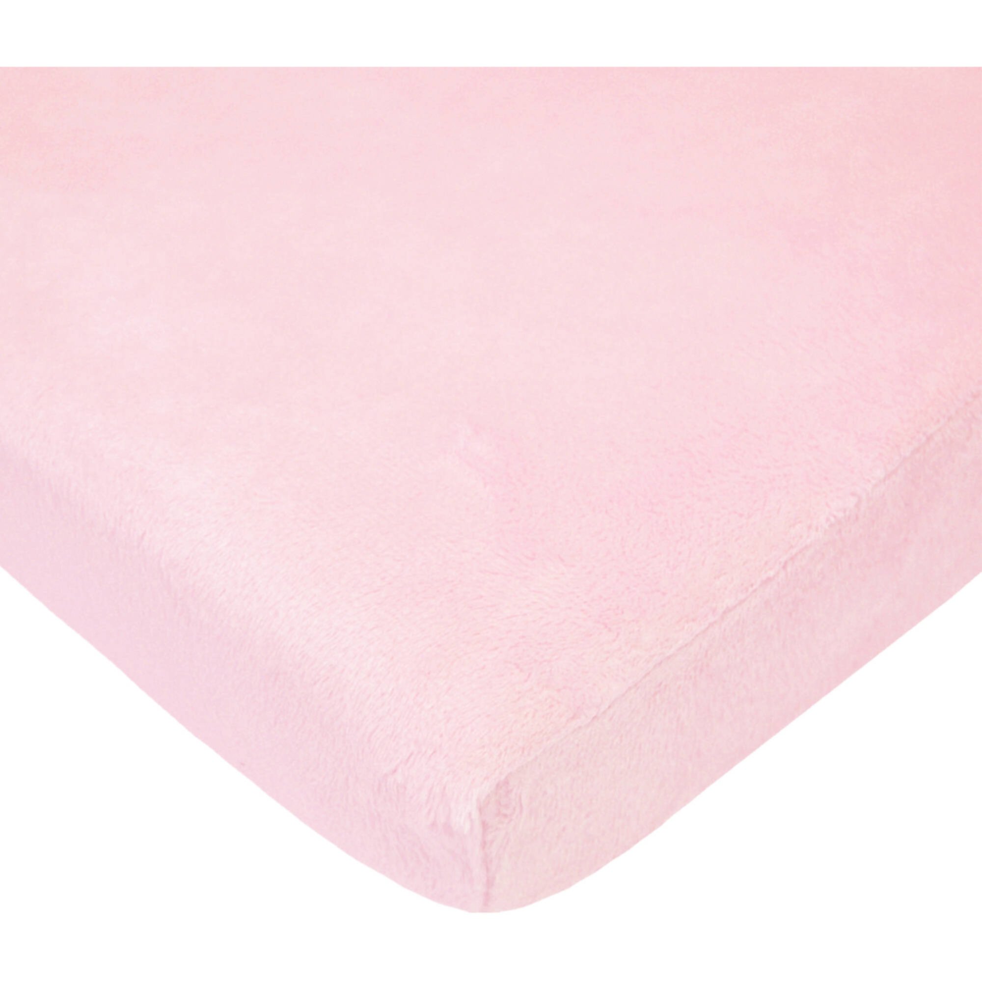 TL Care Heavenly Soft Chenille Mini Crib Sheet, Pink, 24 x 38, for Girls TL Care Inc