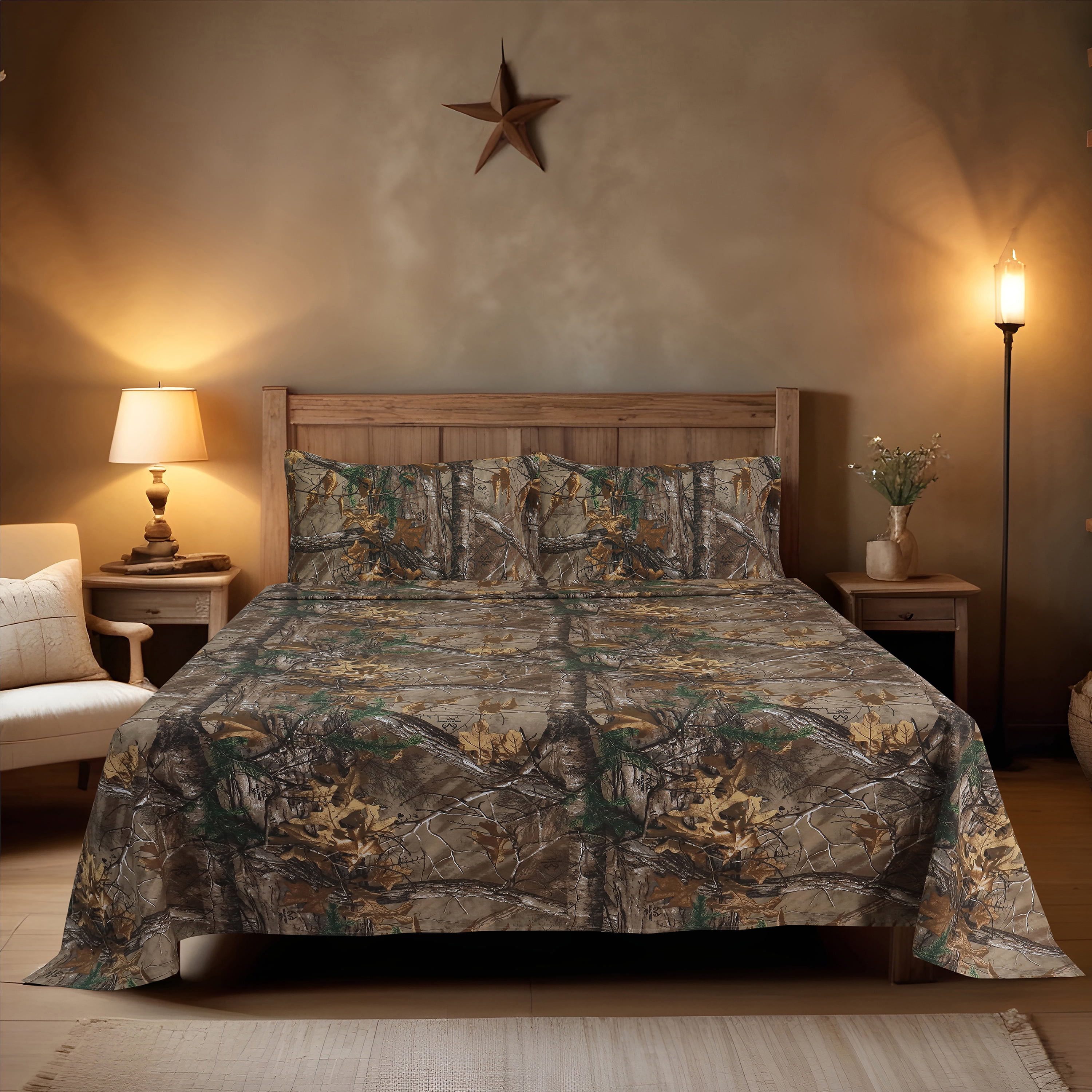 Комплект постельного белья Realtree Xtra Camo для двуспальной кровати, 3 предмета, поликоттон Realtree