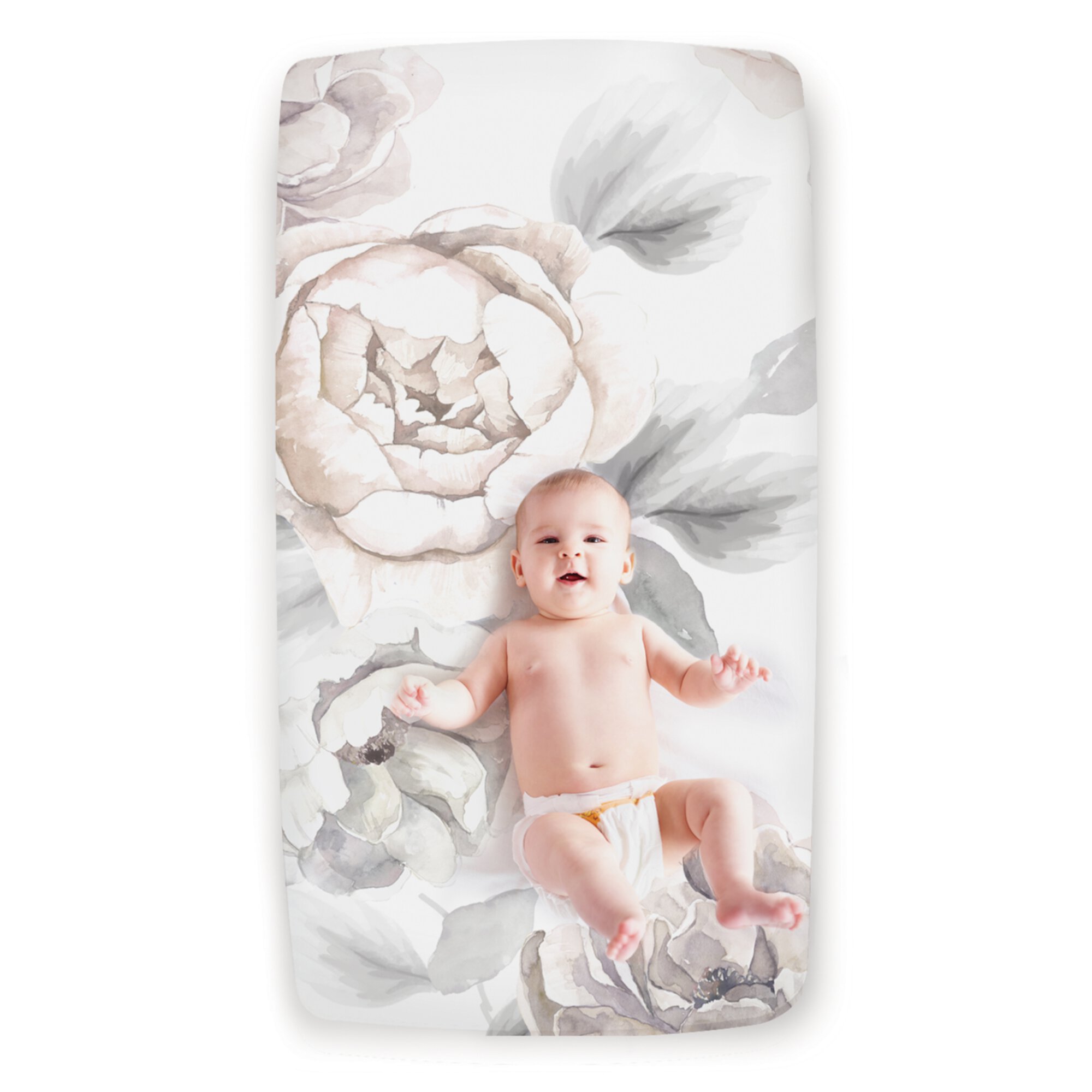 Lambs & Ivy Signature Watercolor Floral Organic Cotton Fitted Crib Sheet Lambs & Ivy