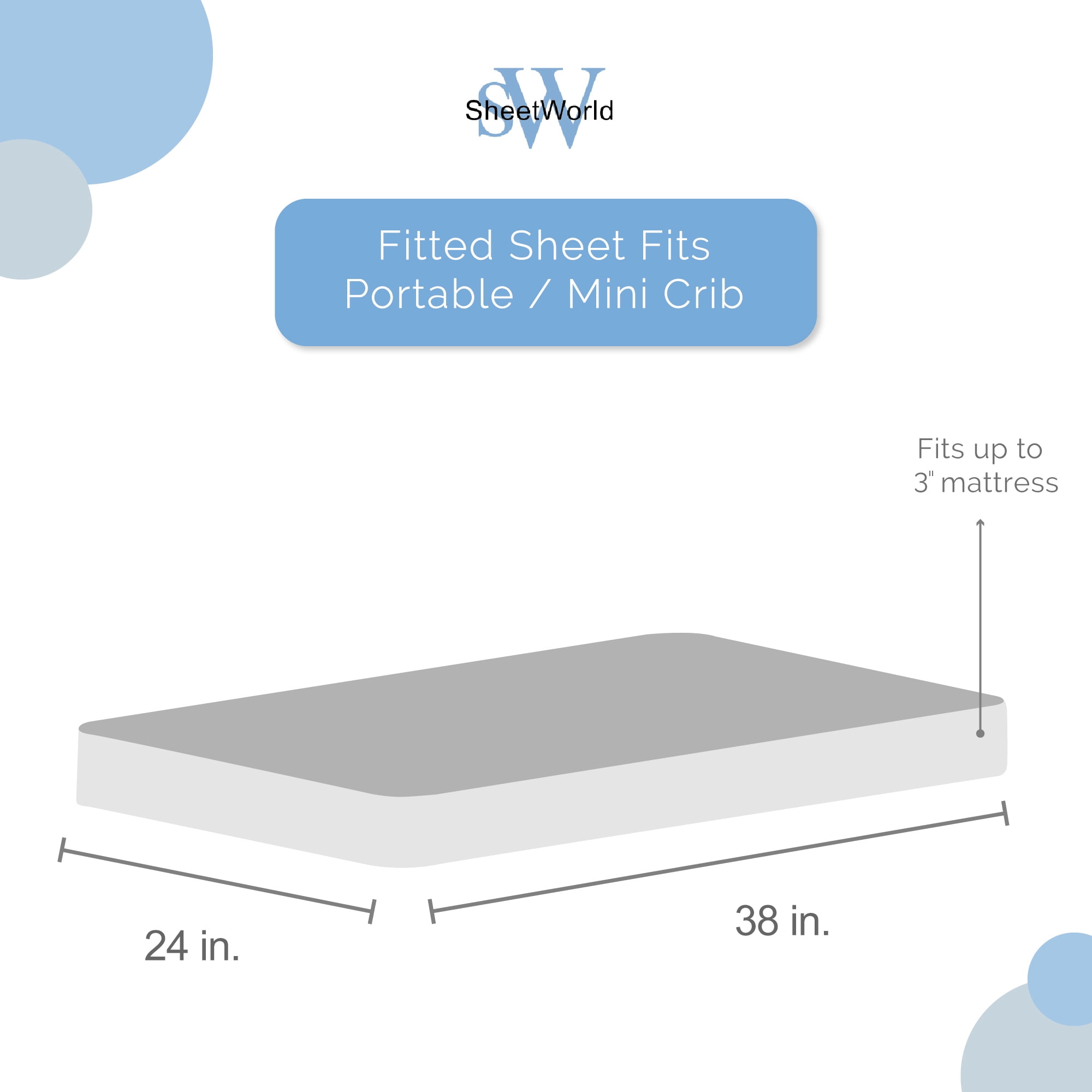 SheetWorld Fitted 100% Cotton Jersey Portable Mini Crib Sheet 24 x 38, Solid Navy SheetWorld