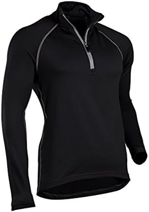 ColdPruf Quest Performance Mock Zip Base Layer, Thermal Long-Sleeve, Men, Medium, Black COLDPRUF