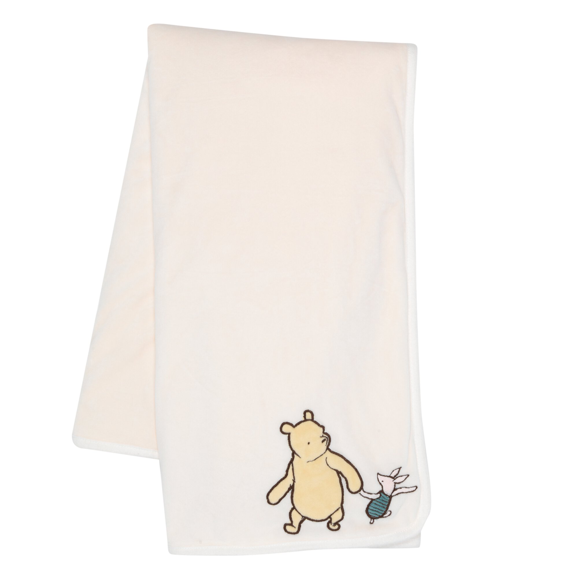 Lambs & Ivy Disney Baby Storytime Pooh Ultra Soft Fleece Baby Blanket - Cream Lambs & Ivy