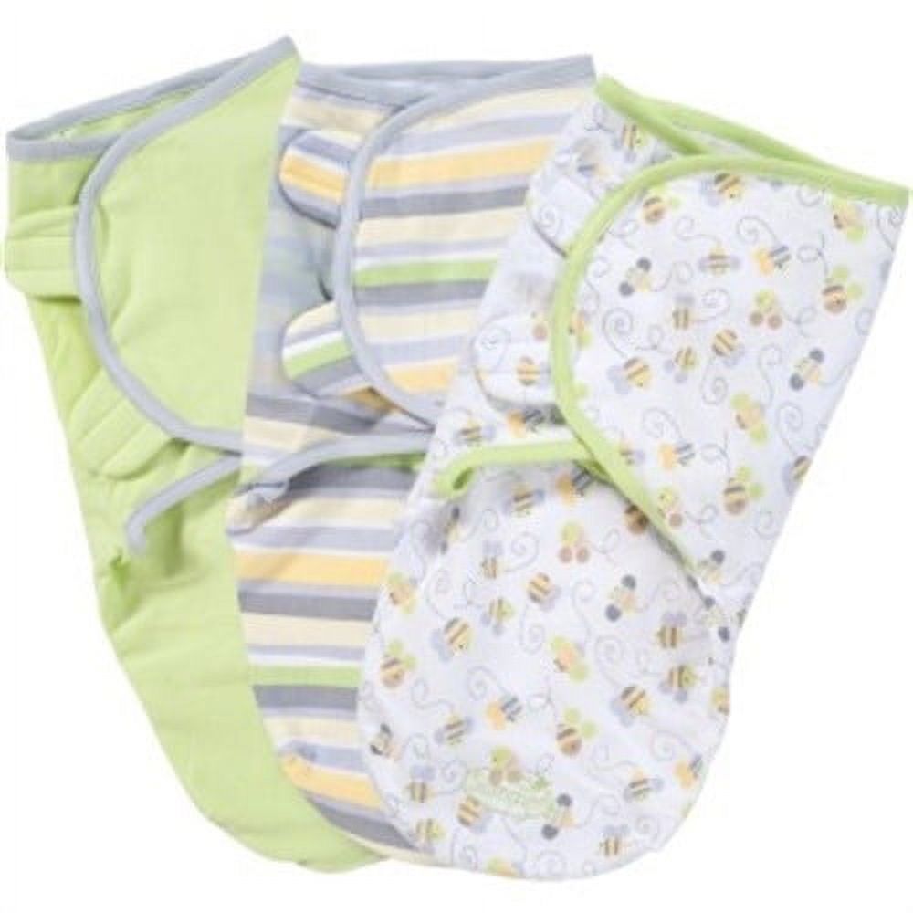 SwaddleMe Cotton S/M 3-Pack - Busy Bees SwaddleMe