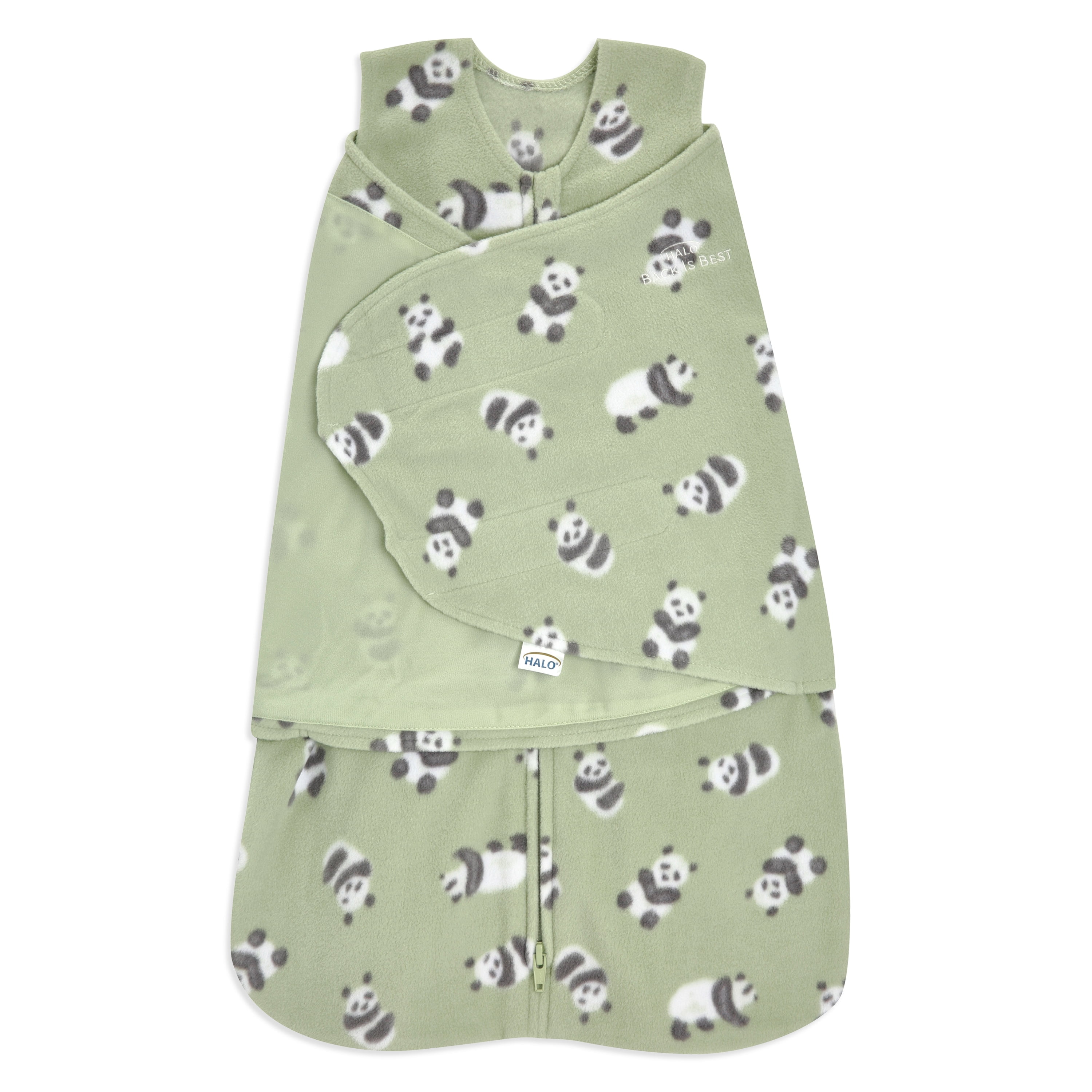 Halo® Sleepsack® Swaddle, Micro-Fleece, Cozy Pandas, Small Unisex, 3-6 Months Halo