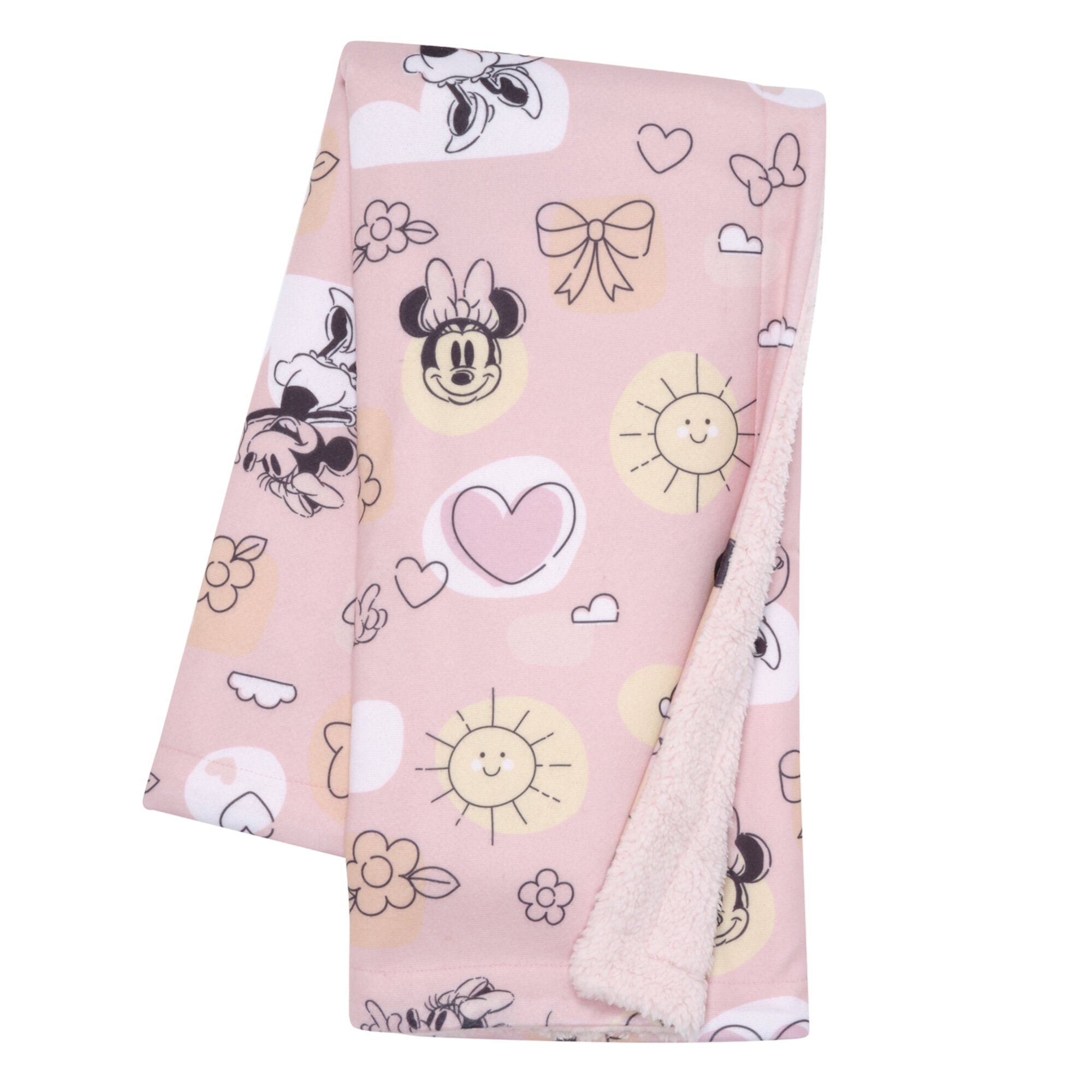 Lambs & Ivy Disney Baby Sweetheart Minnie Mouse Pink Soft Fleece Baby Blanket Lambs & Ivy