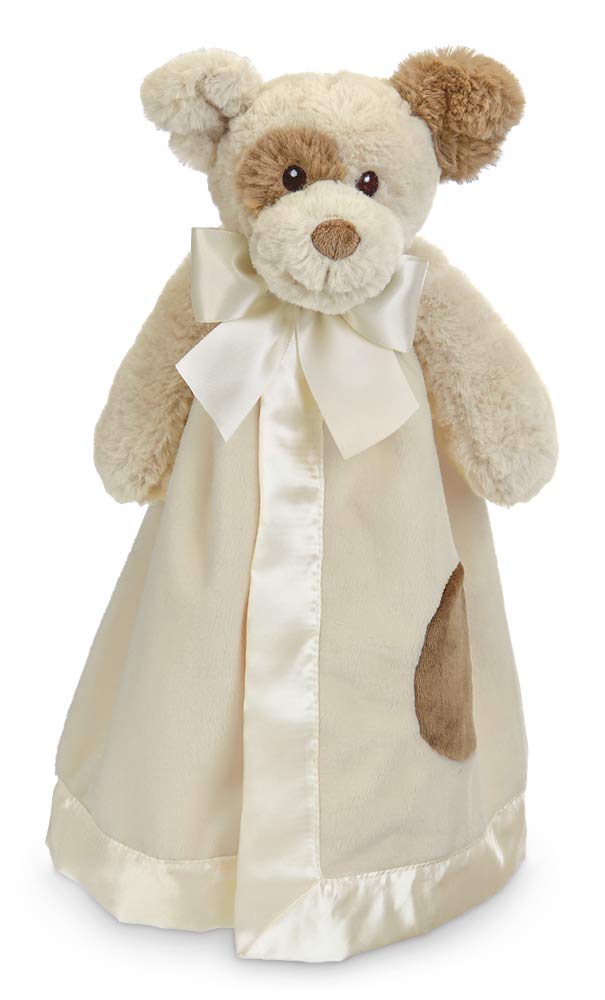 Bearington Unisex Baby Lil' Spot Snuggler, Puppy Dog Plush Stuffed Animal Security Blanket, Lovey 15" Bearington Collection