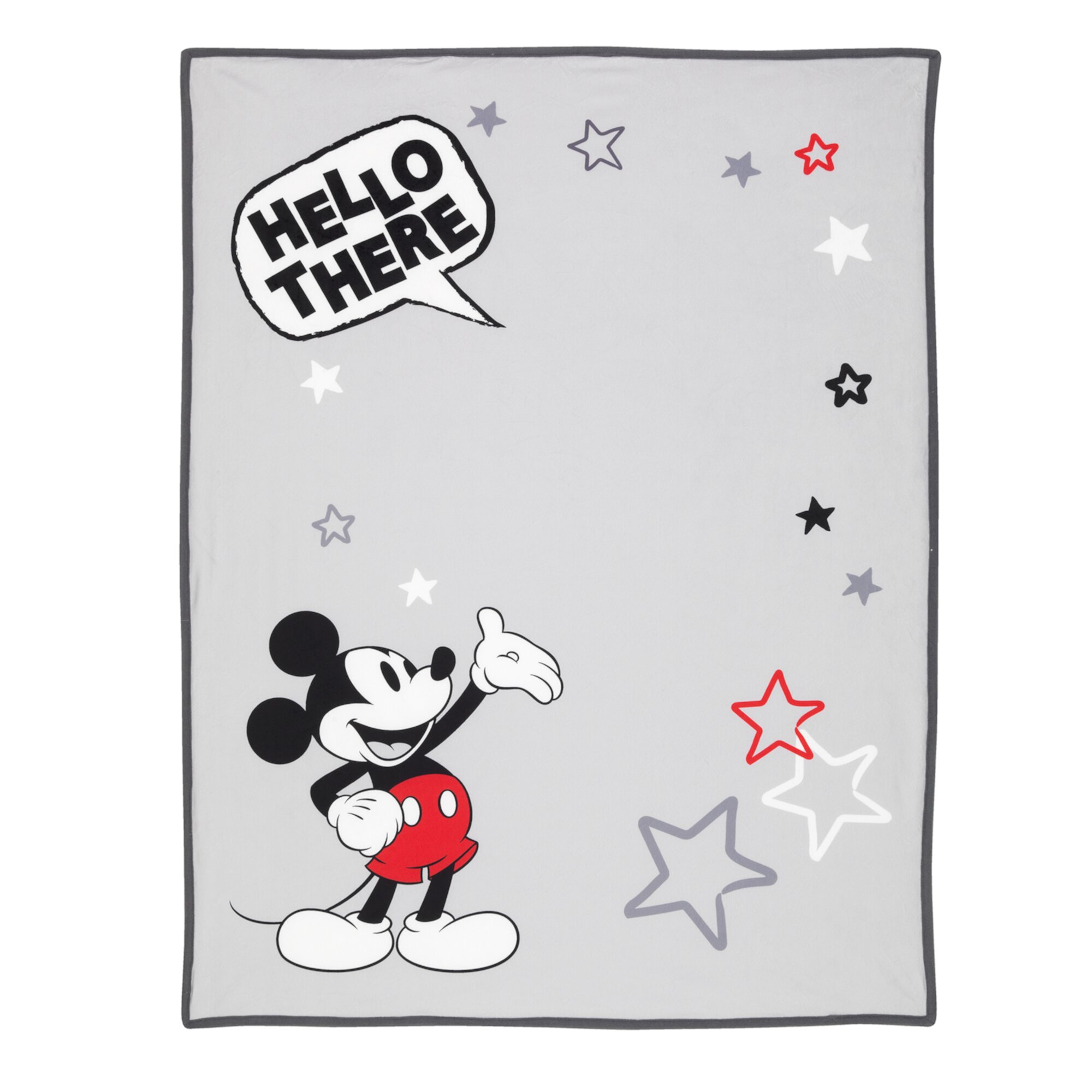 Lambs & Ivy Disney Baby MICKEY MOUSE Picture Perfect Baby Blanket - Gray Lambs & Ivy