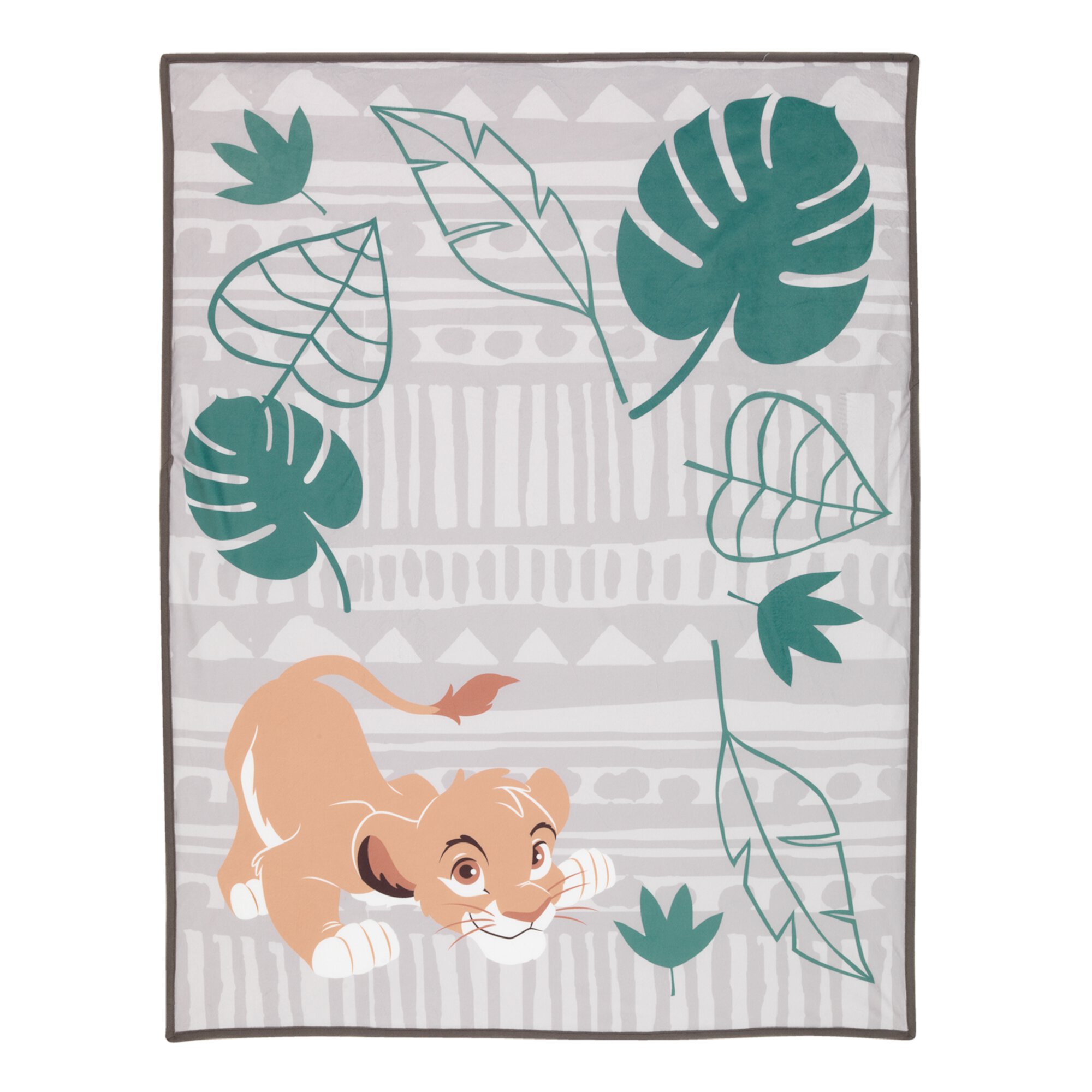 Lambs & Ivy THE LION KING Picture Perfect Baby Blanket - Beige, Green, Jungle Lambs & Ivy