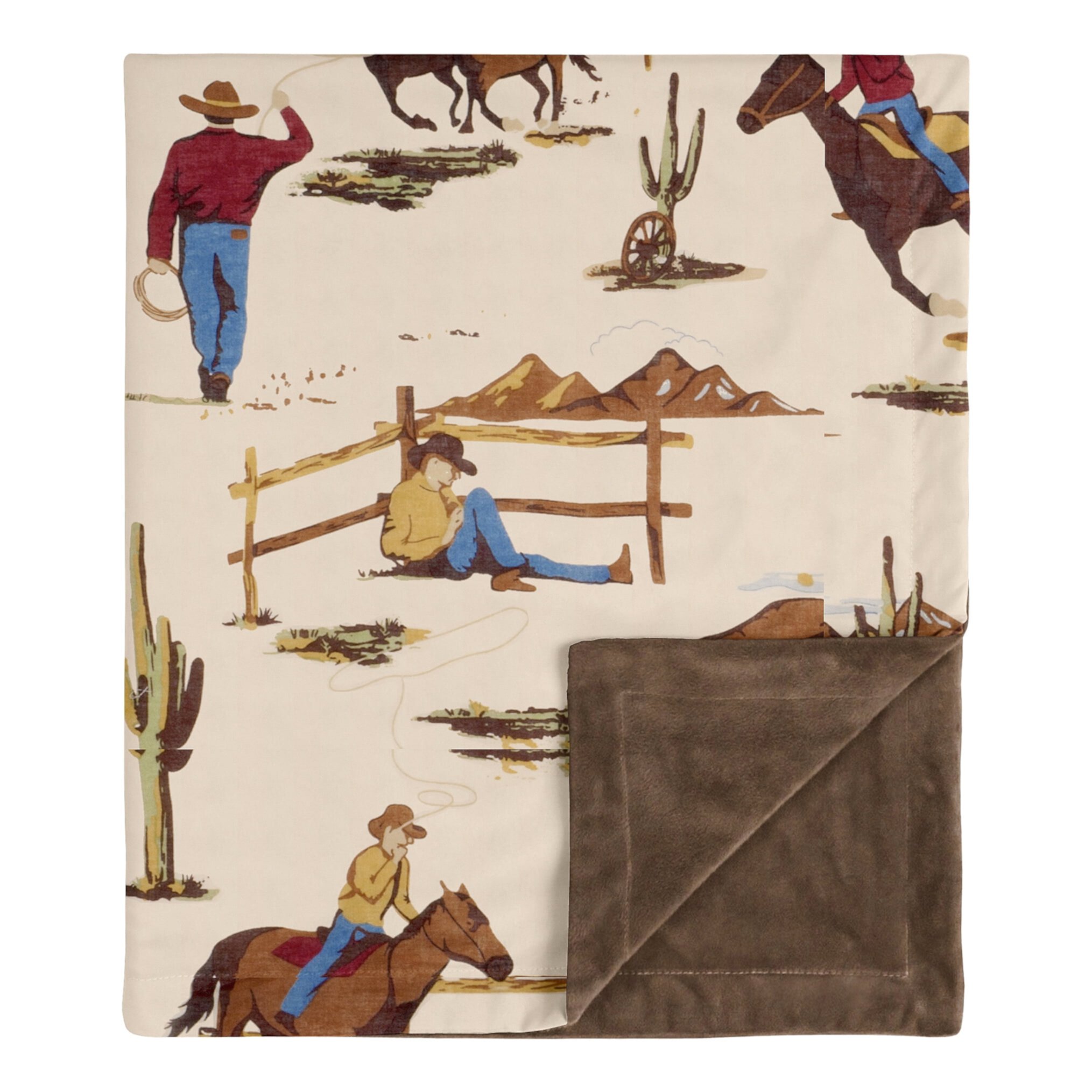 Sweet Jojo Designs Wild West Cowboy Multicolor Baby Security Blanket Sweet Jojo Designs