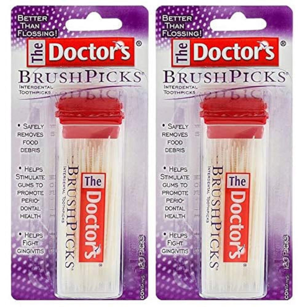 The Doctor's Brushpicks, Interdental Toothpicks, 120 Count (Pack of 2) The Doctor's