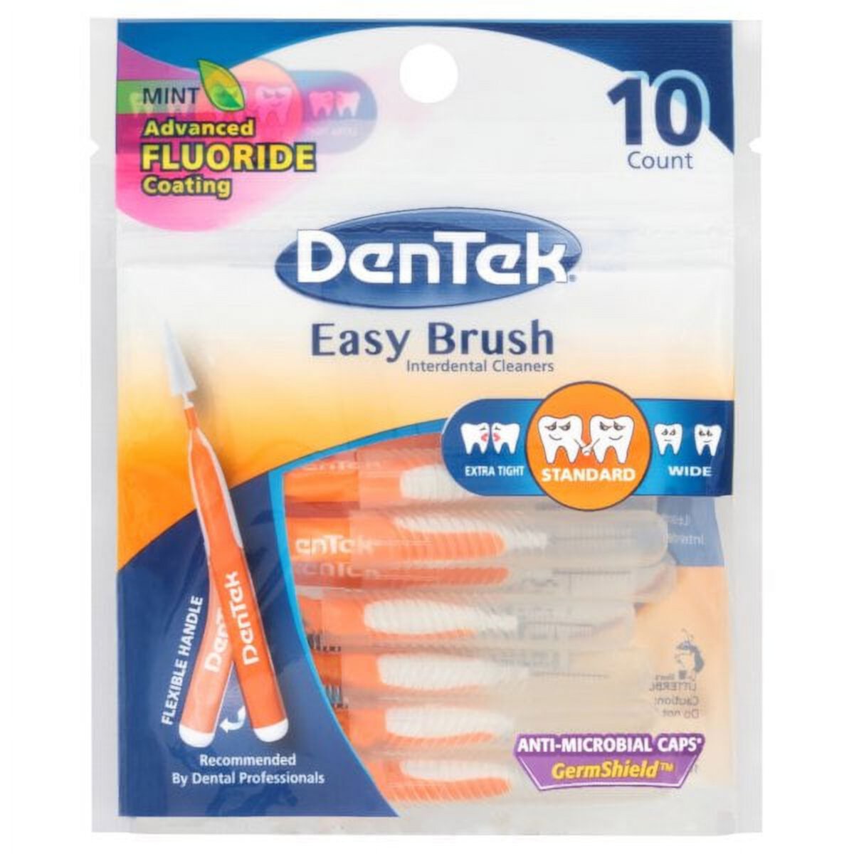 DenTek Easy Brush Cleaners, Mint, 10 Each DenTek