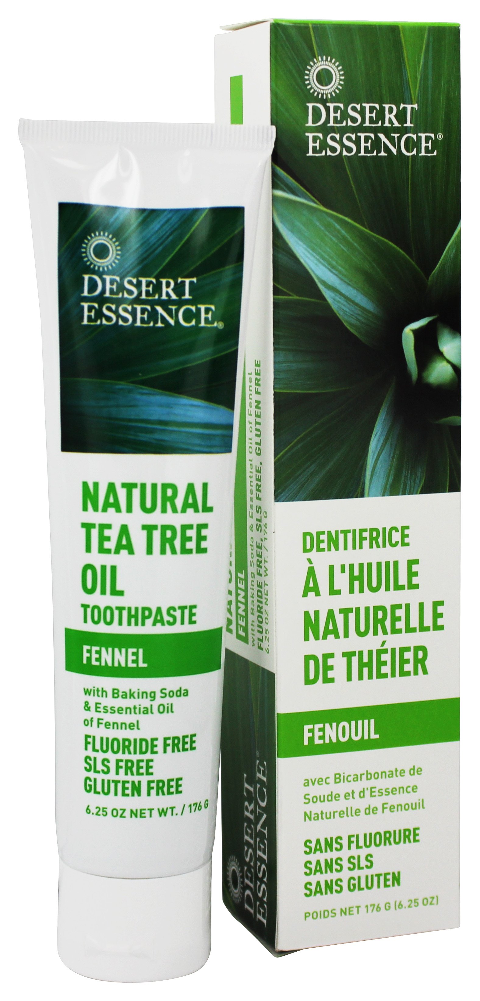 Desert Essence Natural Tea Tree Oil Toothpaste - Fennel 6.25 oz Paste Desert Essence