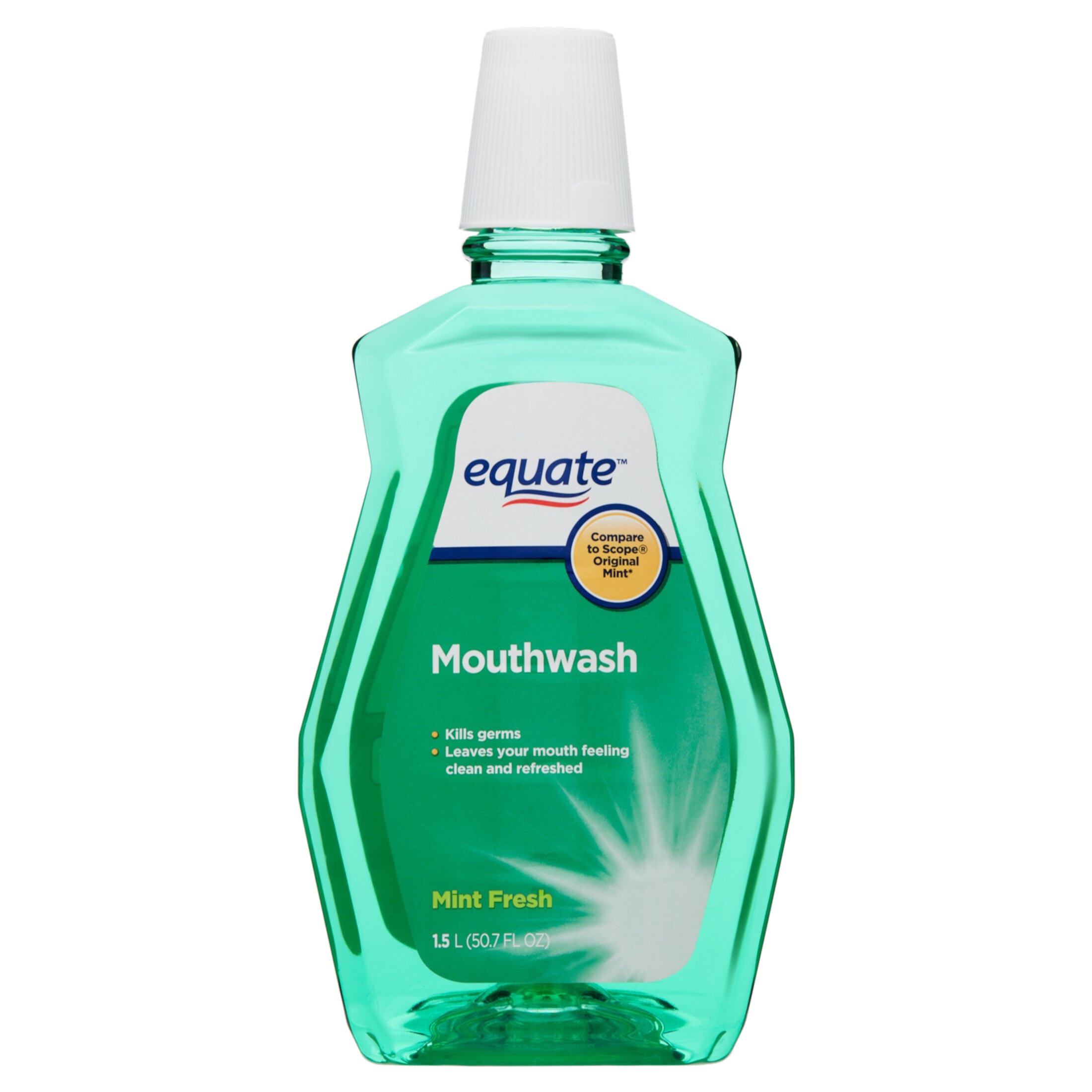 Equate Mouthwash, Mint Fresh, 50.7 fl oz Equate