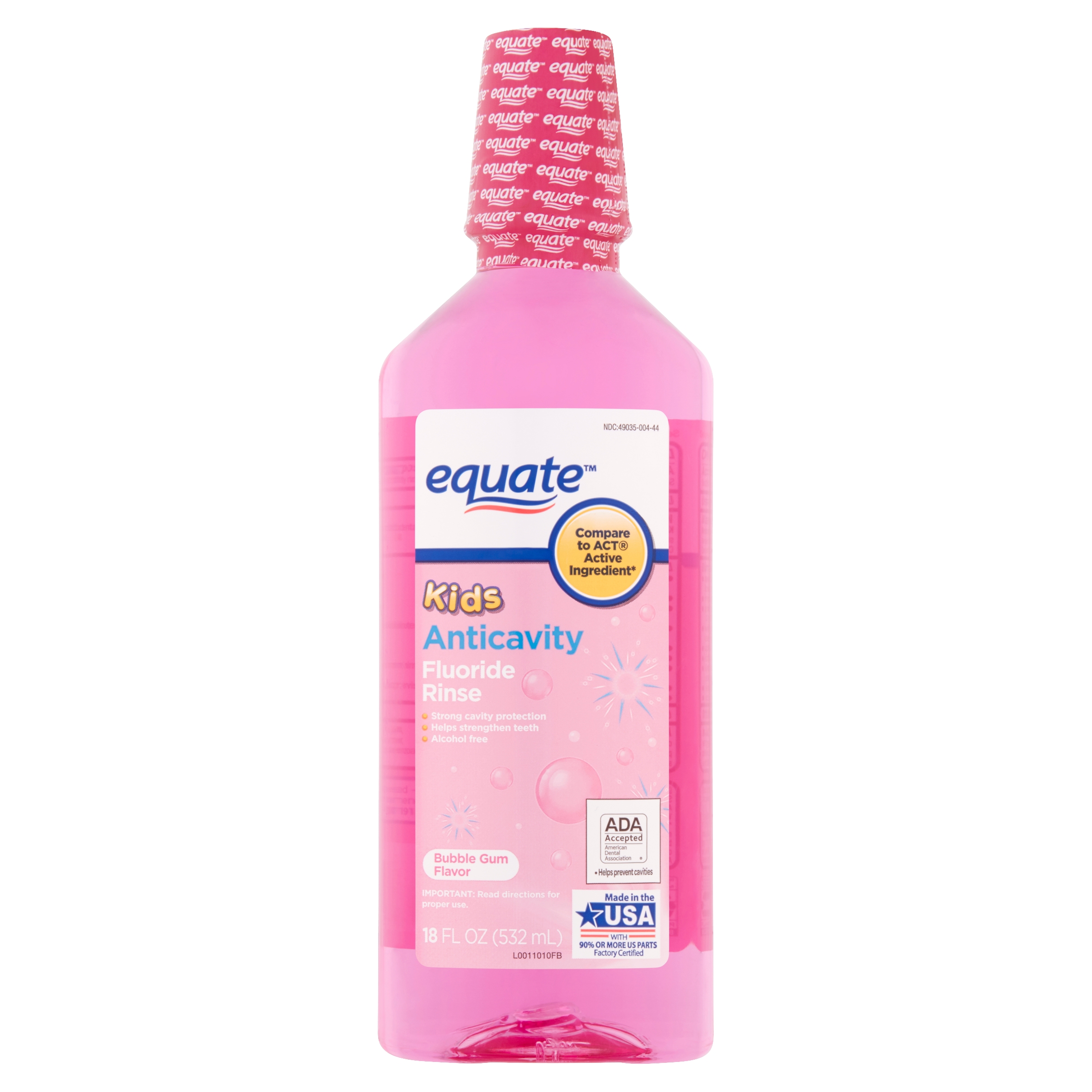 Equate Kids Anticavity Flouride Rinse, Bubble Gum, 18 Fl Oz Equate