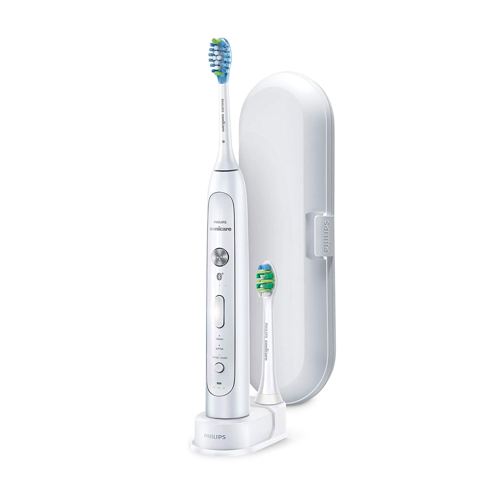 Электрическая зубная щетка Sonicare FlexCare Platinum с 10-кратным удалением налета, белого цвета Philips