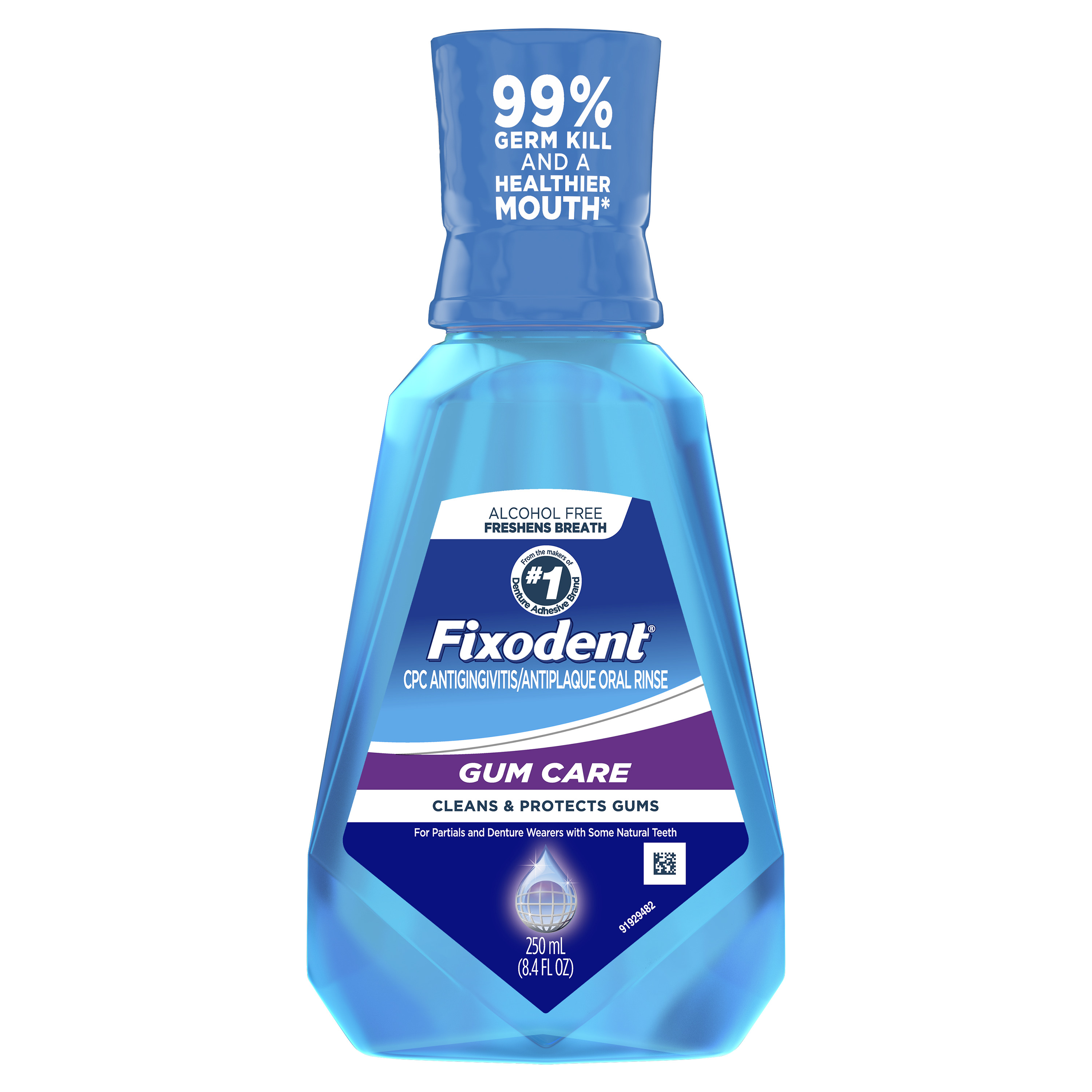 Fixodent Gum Care Oral Rinse, Cleans and Protects Gums of Denture Wearers, 8.4 fl oz Fixodent