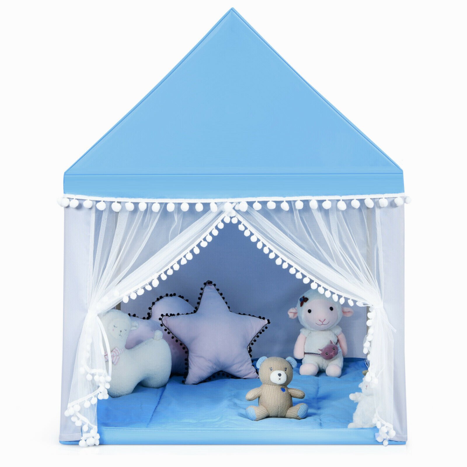 Kids Play Tent Large Playhouse Children Play Castle Fairy Tent Gift with Mat GLINTEX