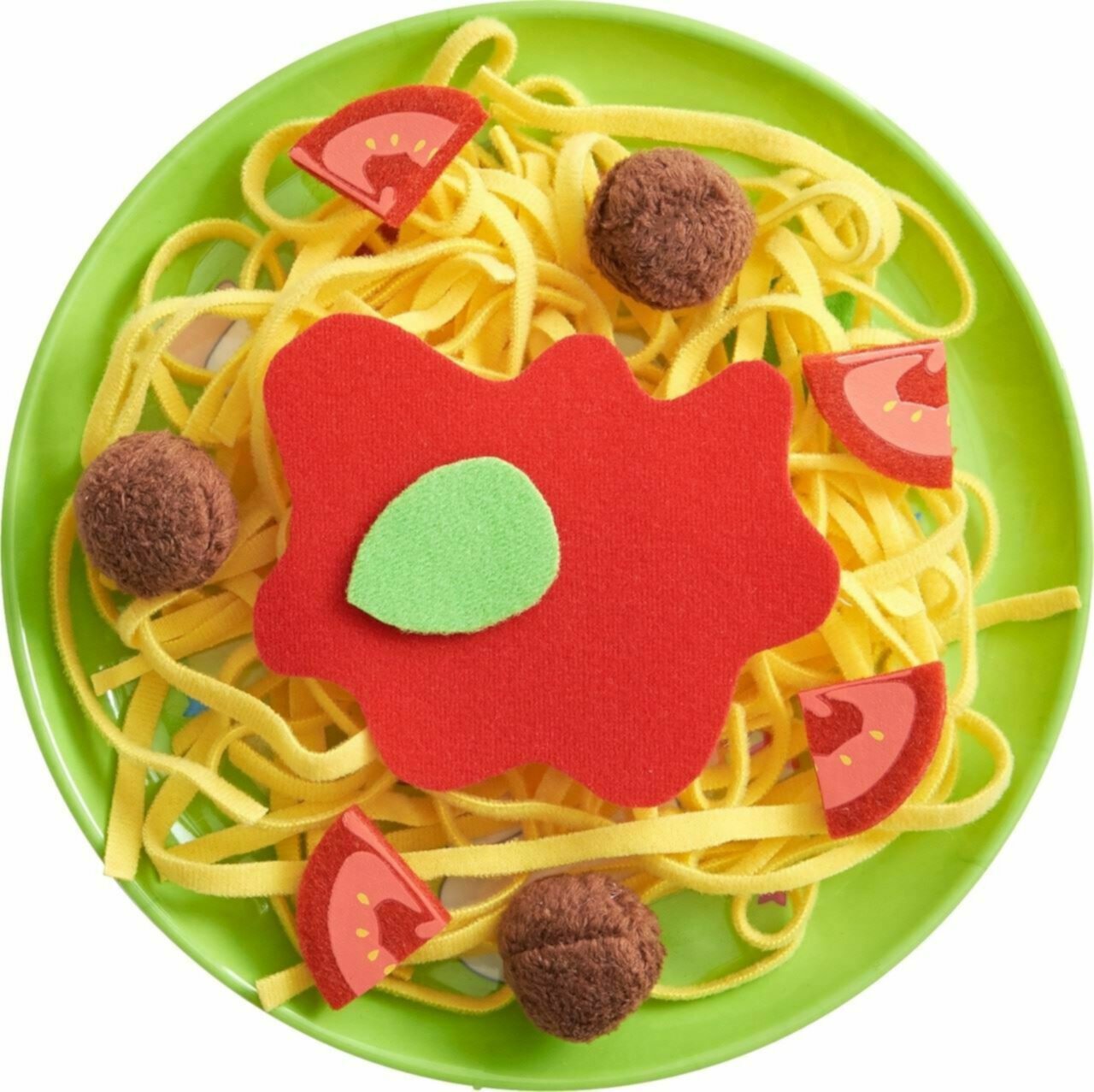 HABA Biofino Spaghetti Bolognese Polyester Pasta and Meatballs - for Pretend Role Play Dinner Fun Haba