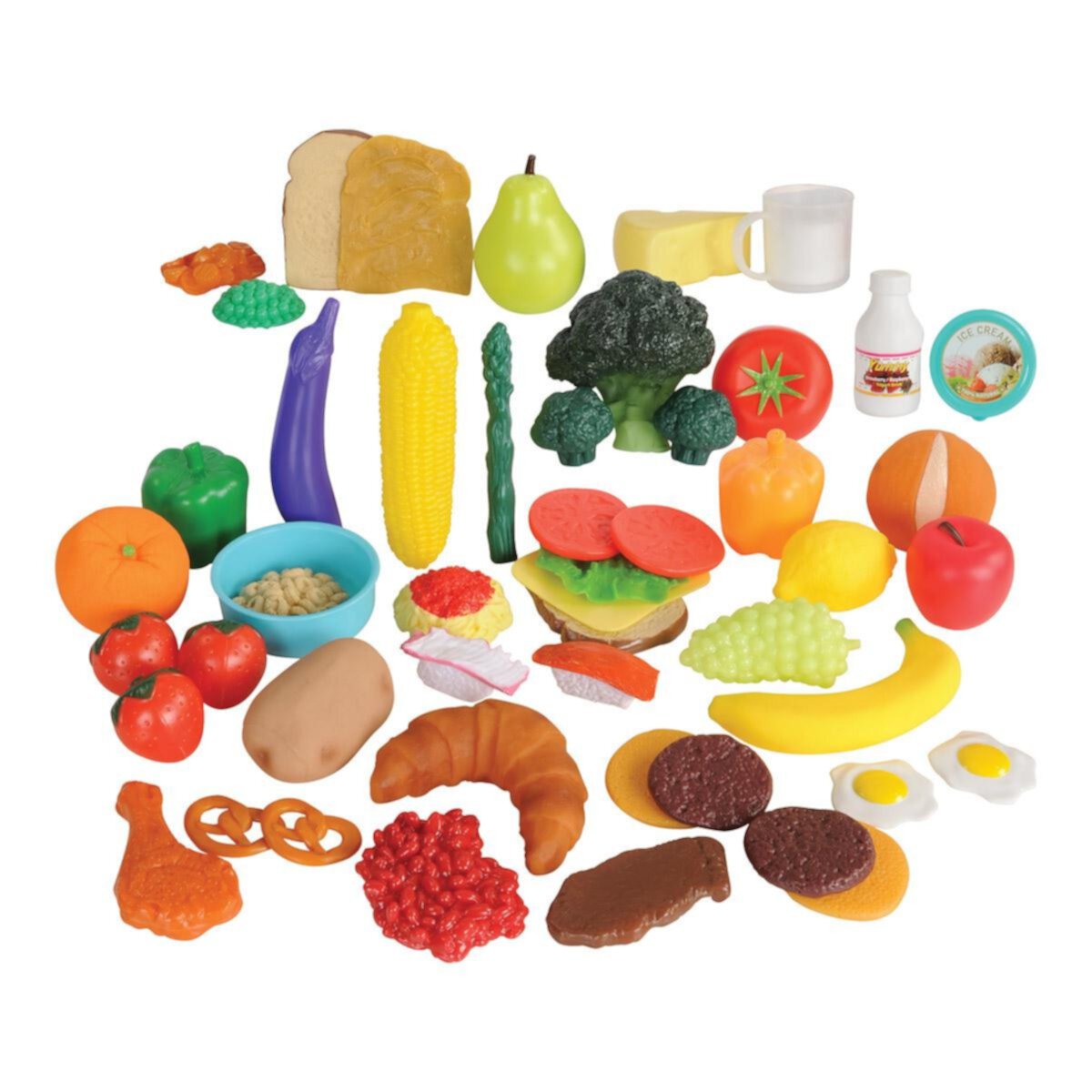 Kaplan Early Learning Healthy Eating Food Set  - 48 Pieces Kaplan Early Learning Company