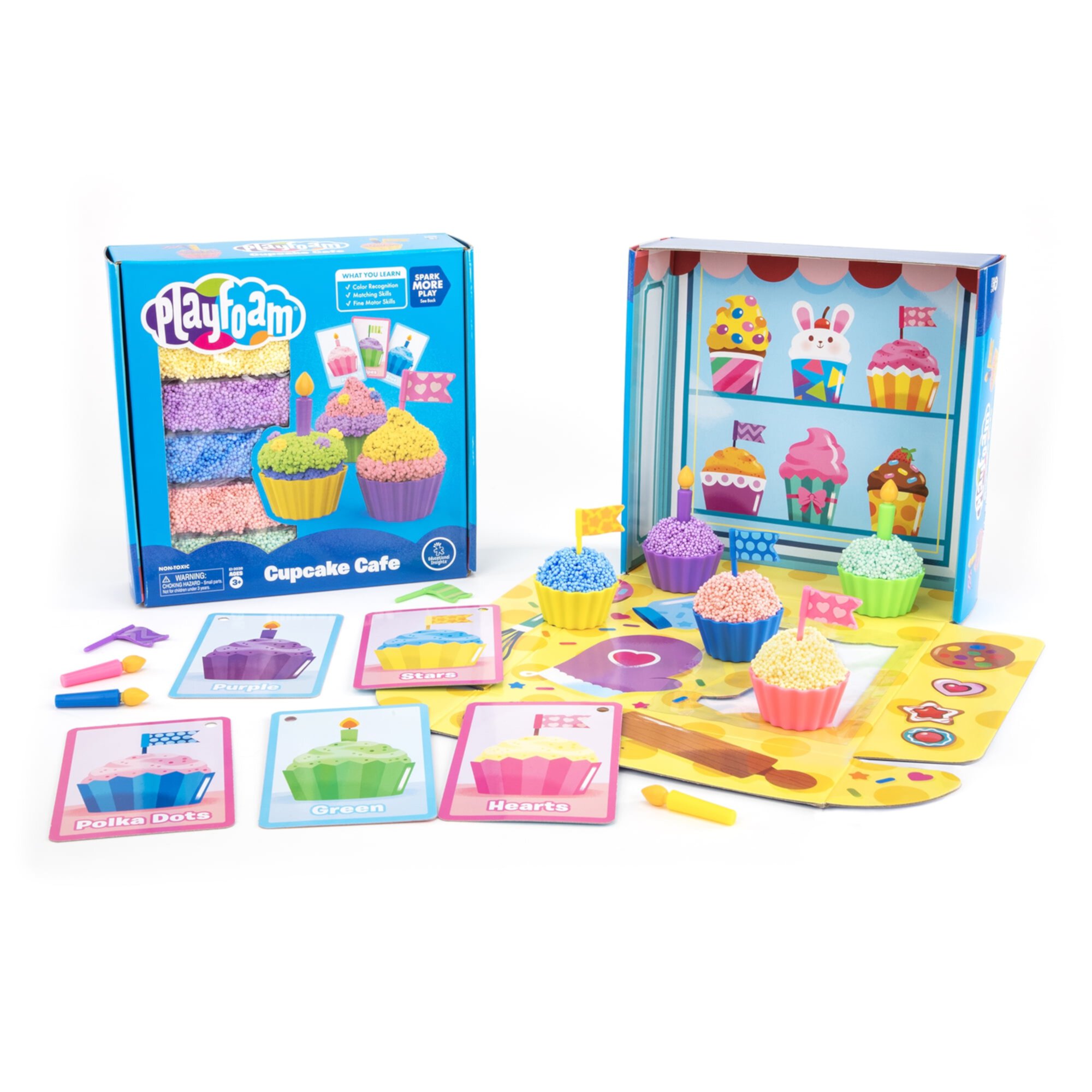 Educational Insights Playfoam Cupcake Cafe Set, with 5 Colors of Playfoam, Fidget & Sensory Toy, Ages 3+ Educational Insights