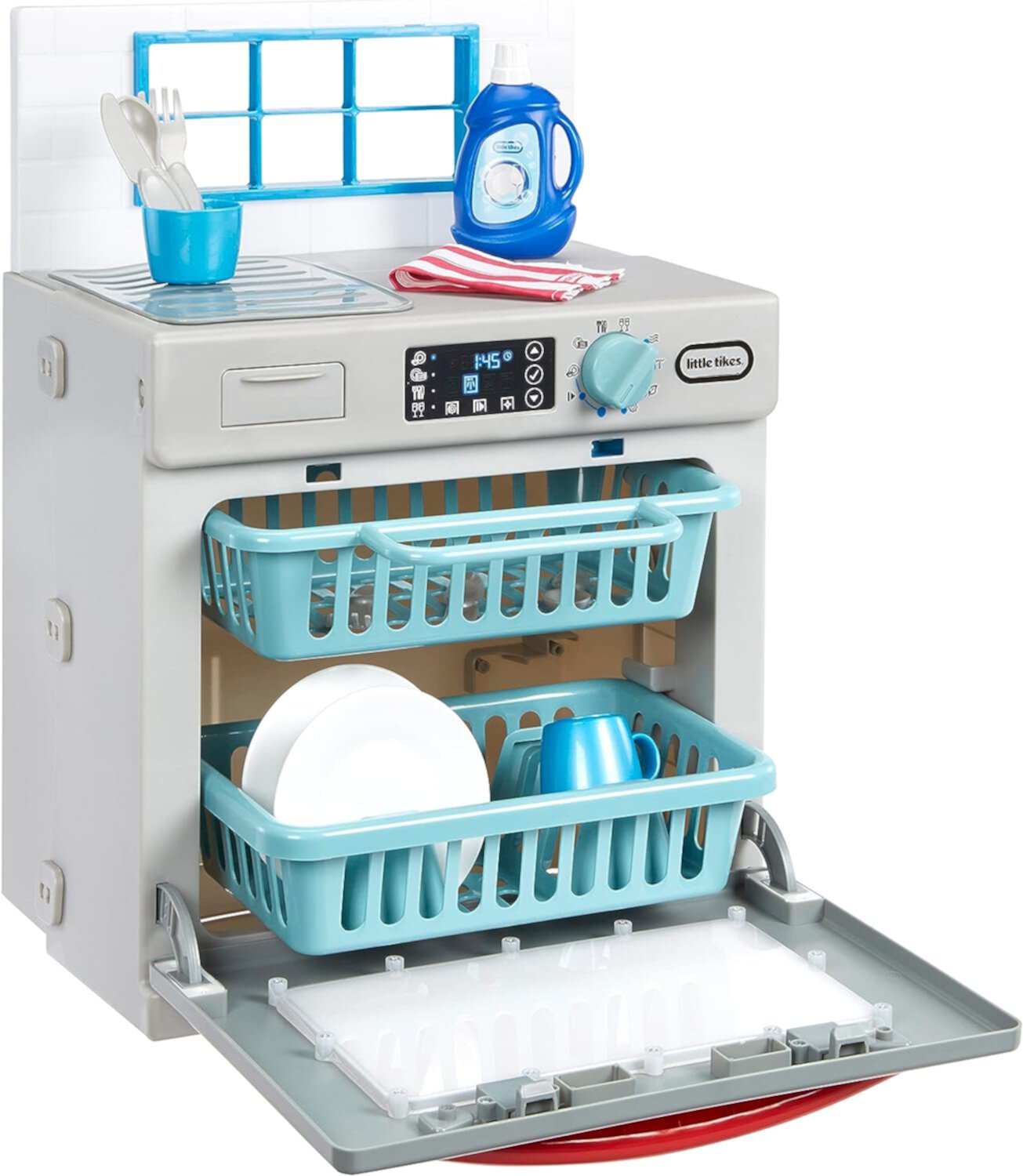 Little Tikes First Dishwasher, Pretend Play Appliance with 14 Kitchen Accessories, Kids Ages 2+ Little Tikes