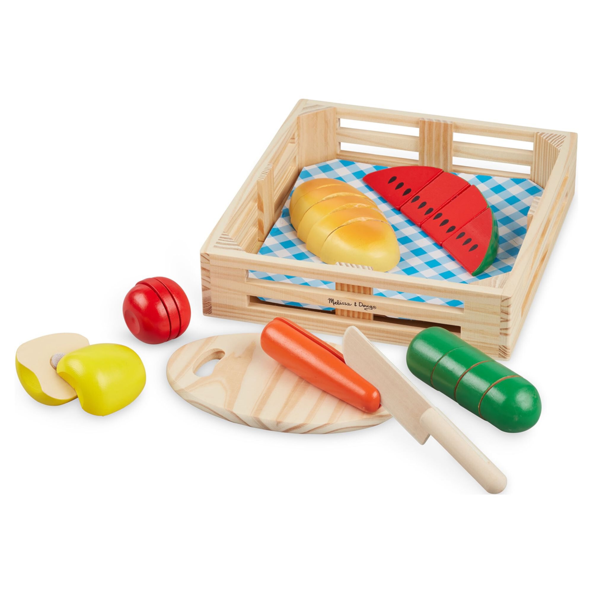 Melissa & Doug Cut & Slice Wooden Play Food, 22 Pieces, Toddler Toys Melissa & Doug