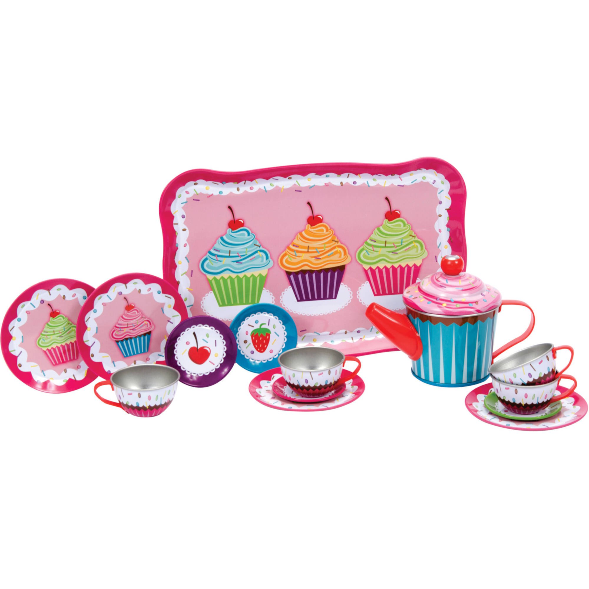 Schylling Cupcake Tin Tea Party Set, for Children Age 3+ Schylling