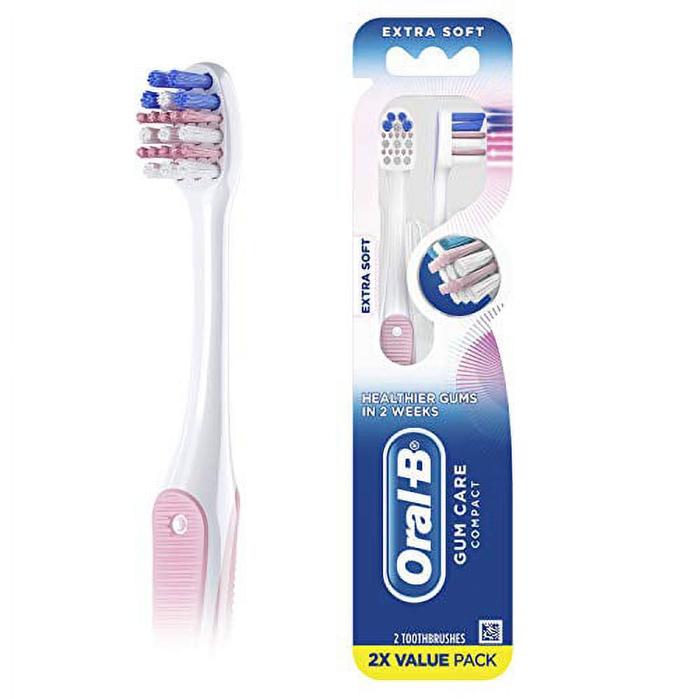 Oral-B Gum Care Compact .. Toothbrush, Extra Soft, 2 .. Count Oral-B